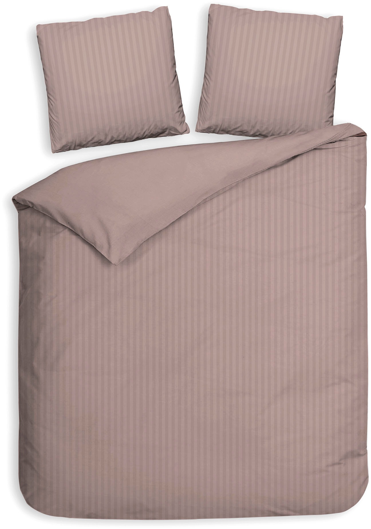 Heckett & Lane Bettwäsche »Banda« 3 tlg. hochwertiges Mako-Satin, Streifen günstig online kaufen