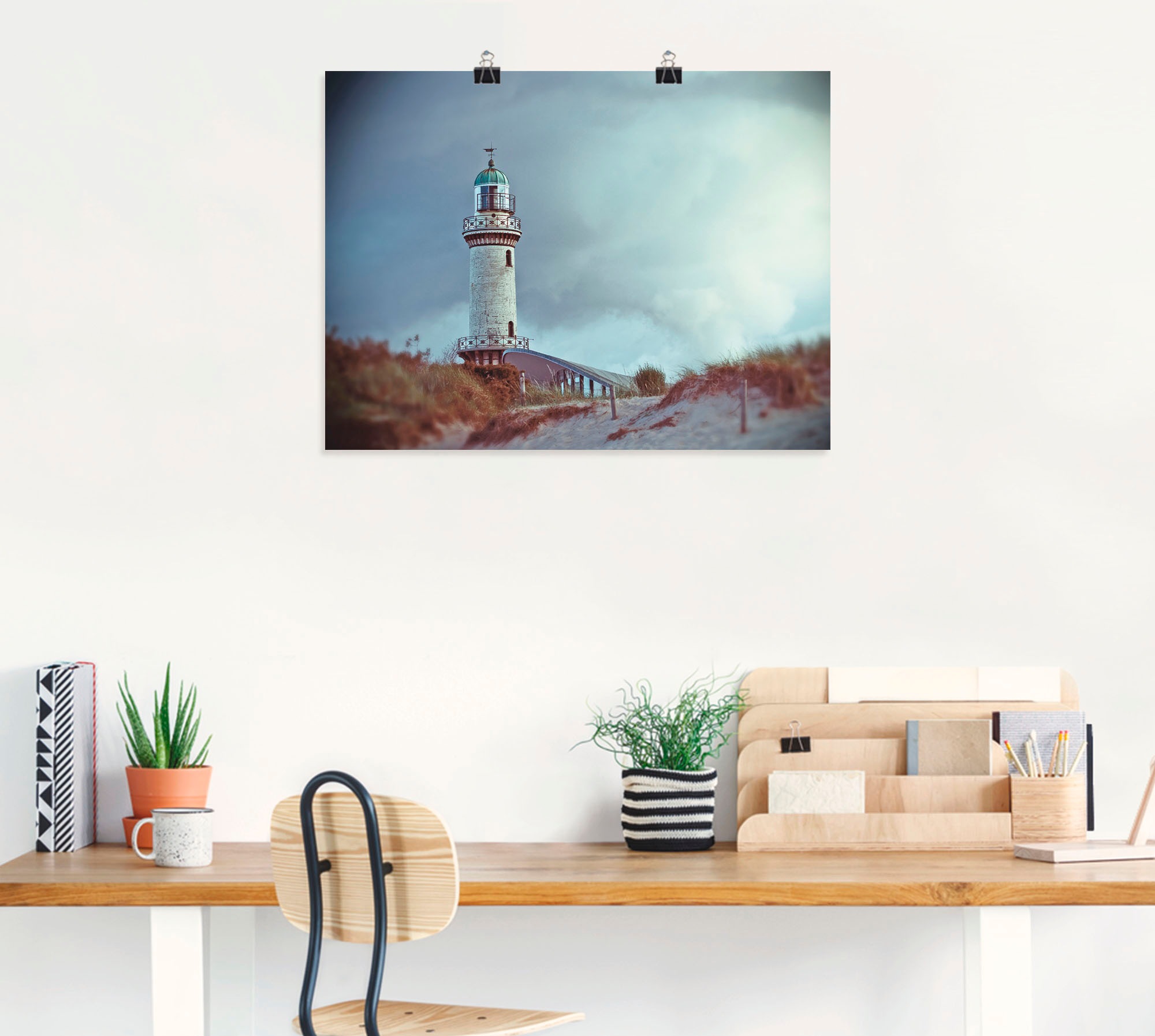 Artland Wandbild »Der Warnemünder Leuchtturm«, Gebäude, (1 St.), als Leinwandbild, Poster in verschied. Größen