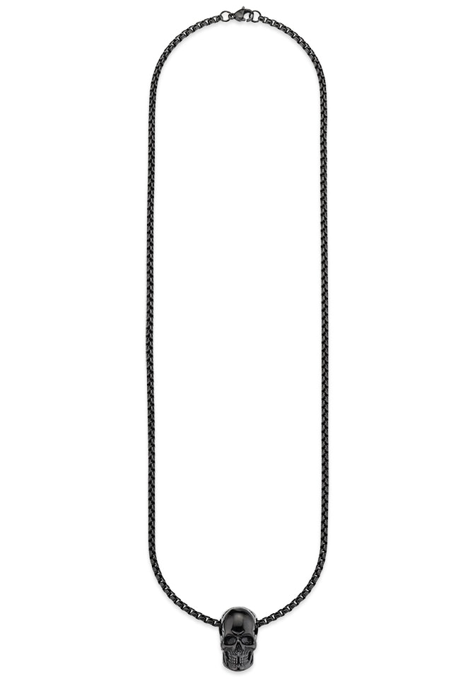 Bruno Banani Kette mit Anhänger »Schmuck Geschenk Halskette Scull Totenkopf, Venezianerkette«