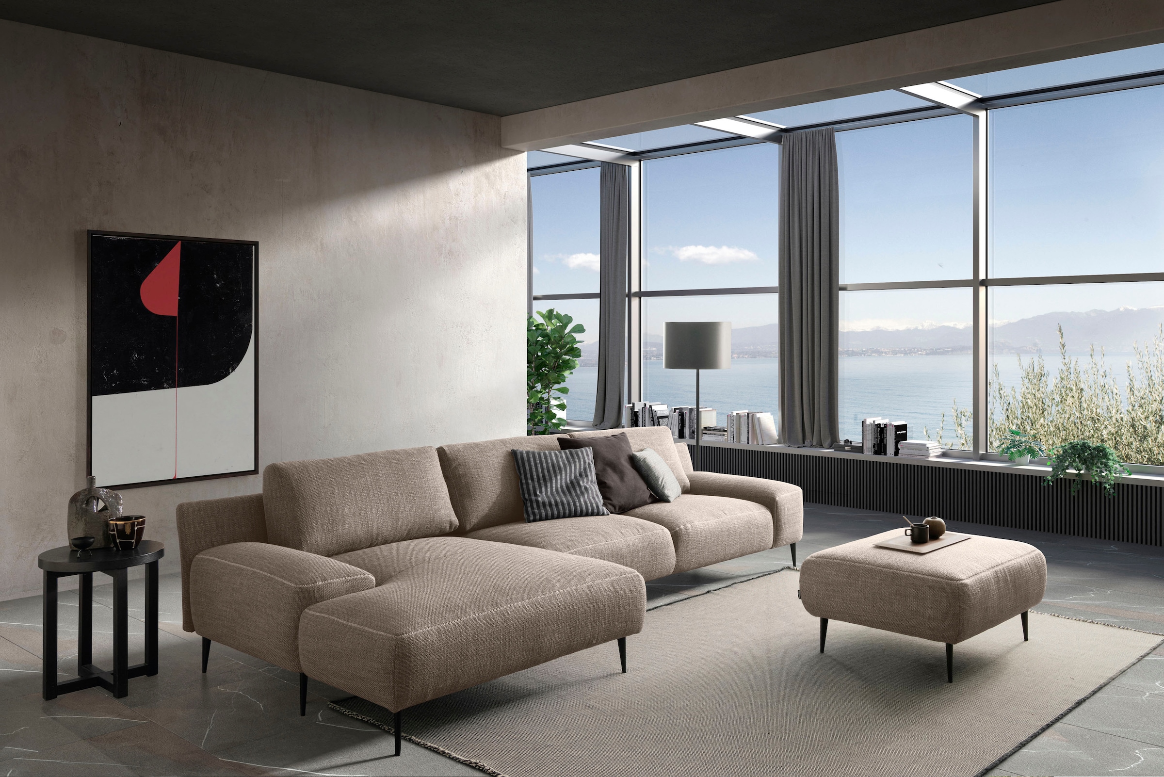 designwerk Ecksofa »Forma L-Form, zeitloses Designsofa mit aktuellem Fuß«, in hochwertiger Verarbeitung & tollem Sitzkomfort