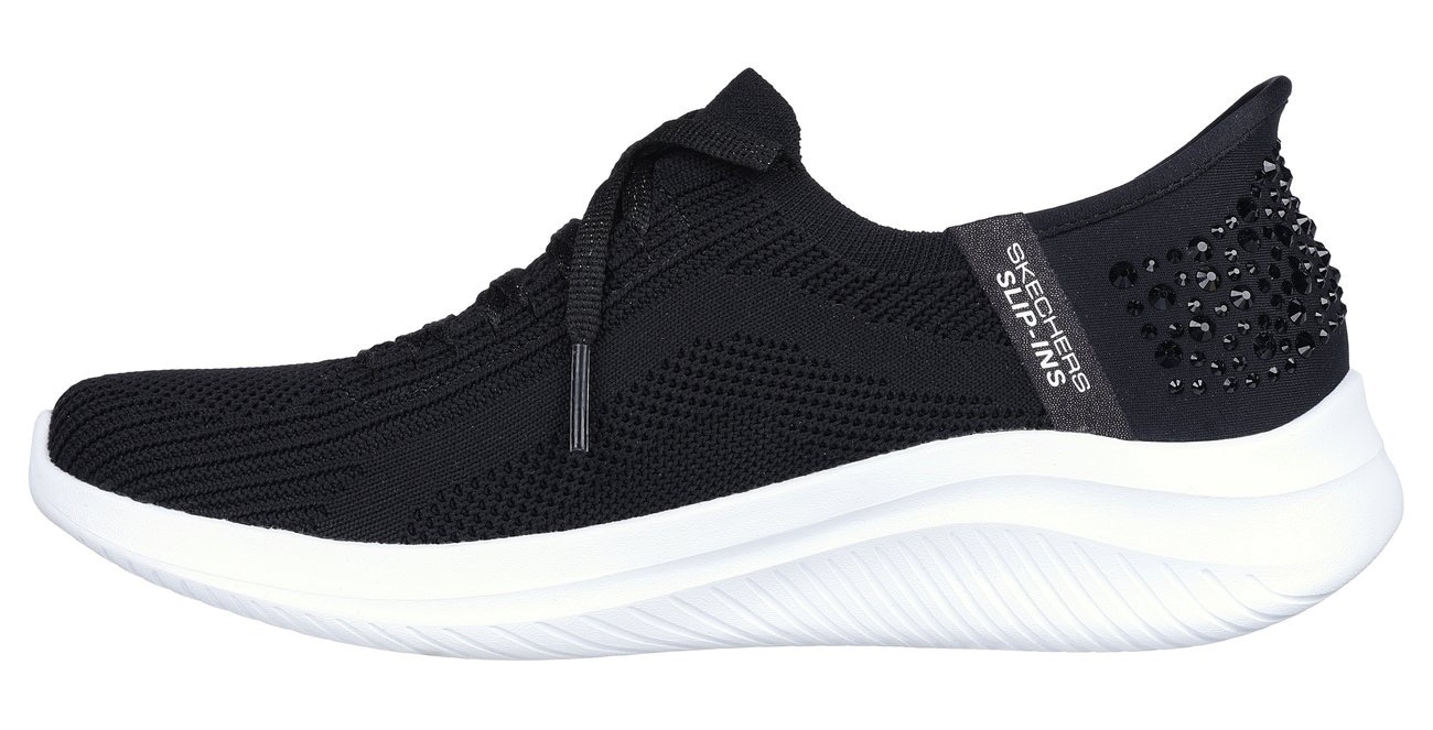Skechers Slip-On Sneaker »ULTRA FLEX 3.0-SHINING GLITZ«, Komfortschuh, Slipper, Sneaker mit coolen Glitzer-Nieten