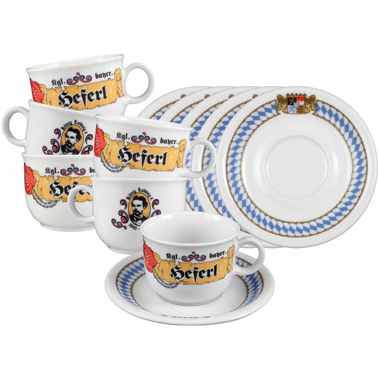 Seltmann Weiden Tasse »Kaffeetassen mit Untertassen Compact Bayern 210 ml 6 günstig online kaufen
