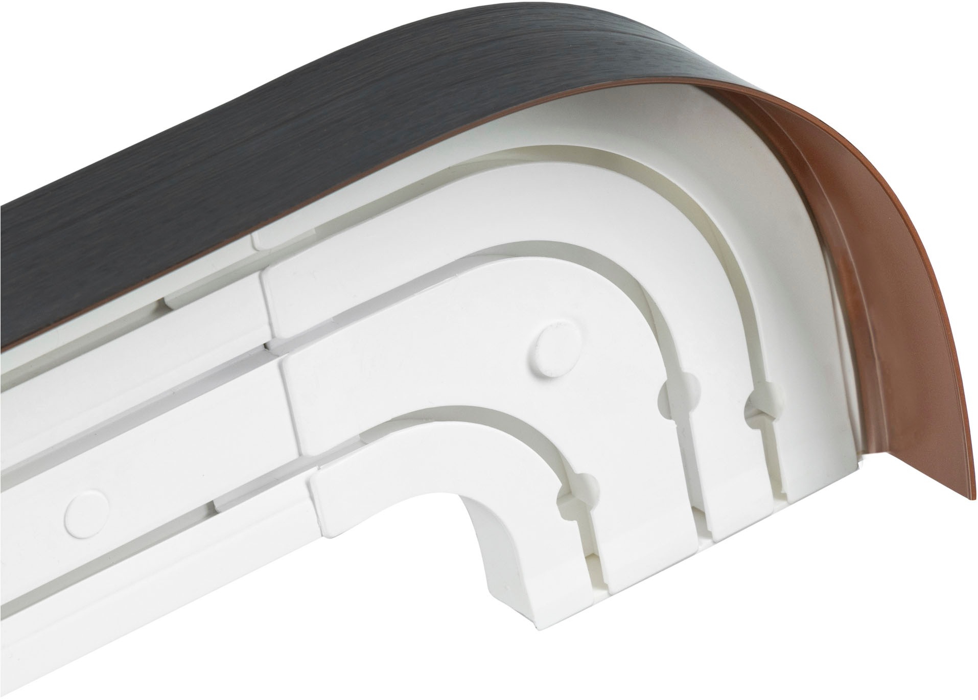 SN DECO GROUP Gardinenschiene »SH3 mit Blende 7,5 cm«, 3 läufig-läufig, Fixmaß, mit Blende 7,5 cm