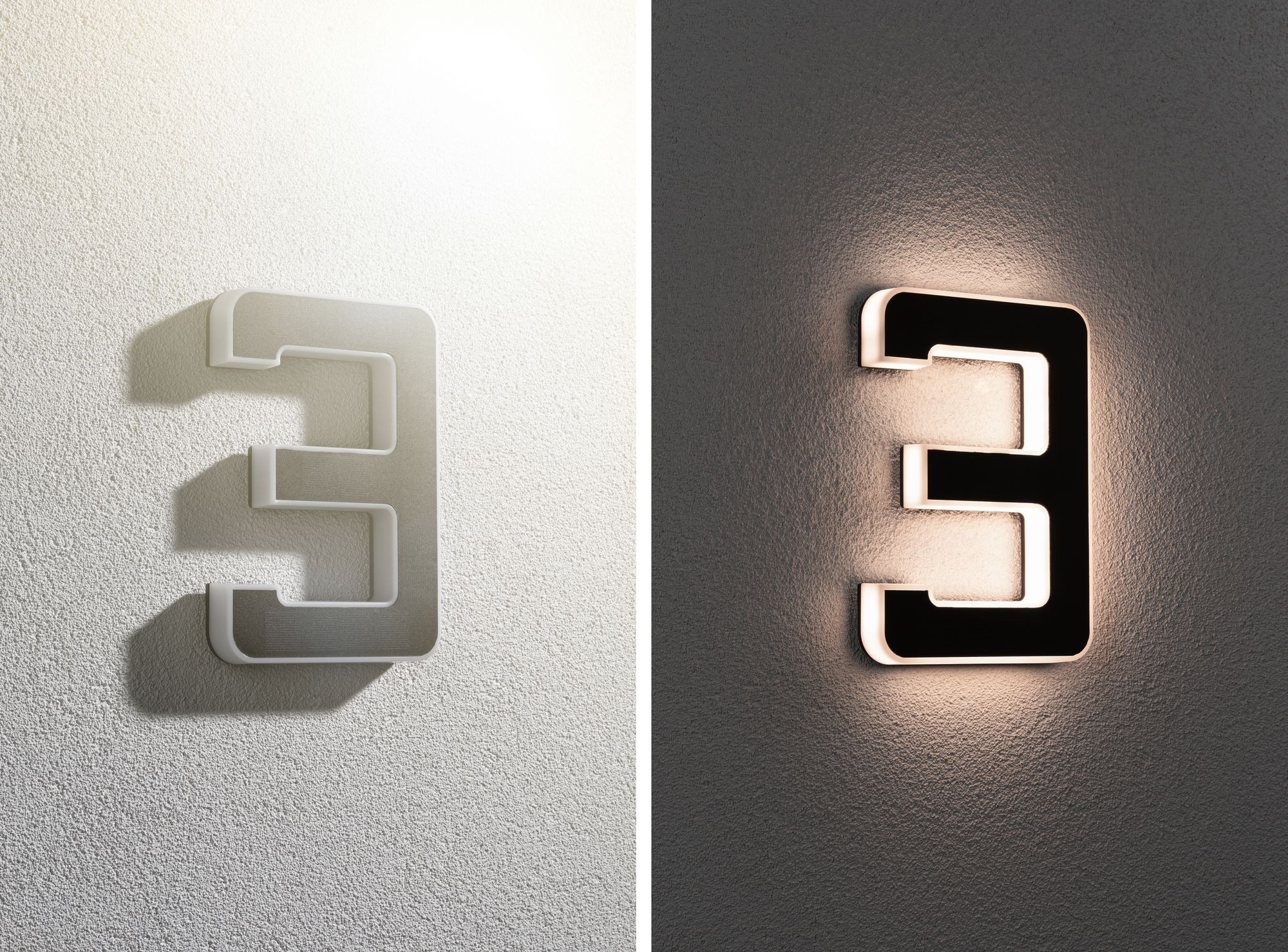 Paulmann LED Außen-Wandleuchte »Solar Hausnummer«, 1 flammig, Leuchtmittel LED-Modul | LED fest integriert, LED-Modul, Hausnummern, Buchstaben wählbar, Akku wechselbar