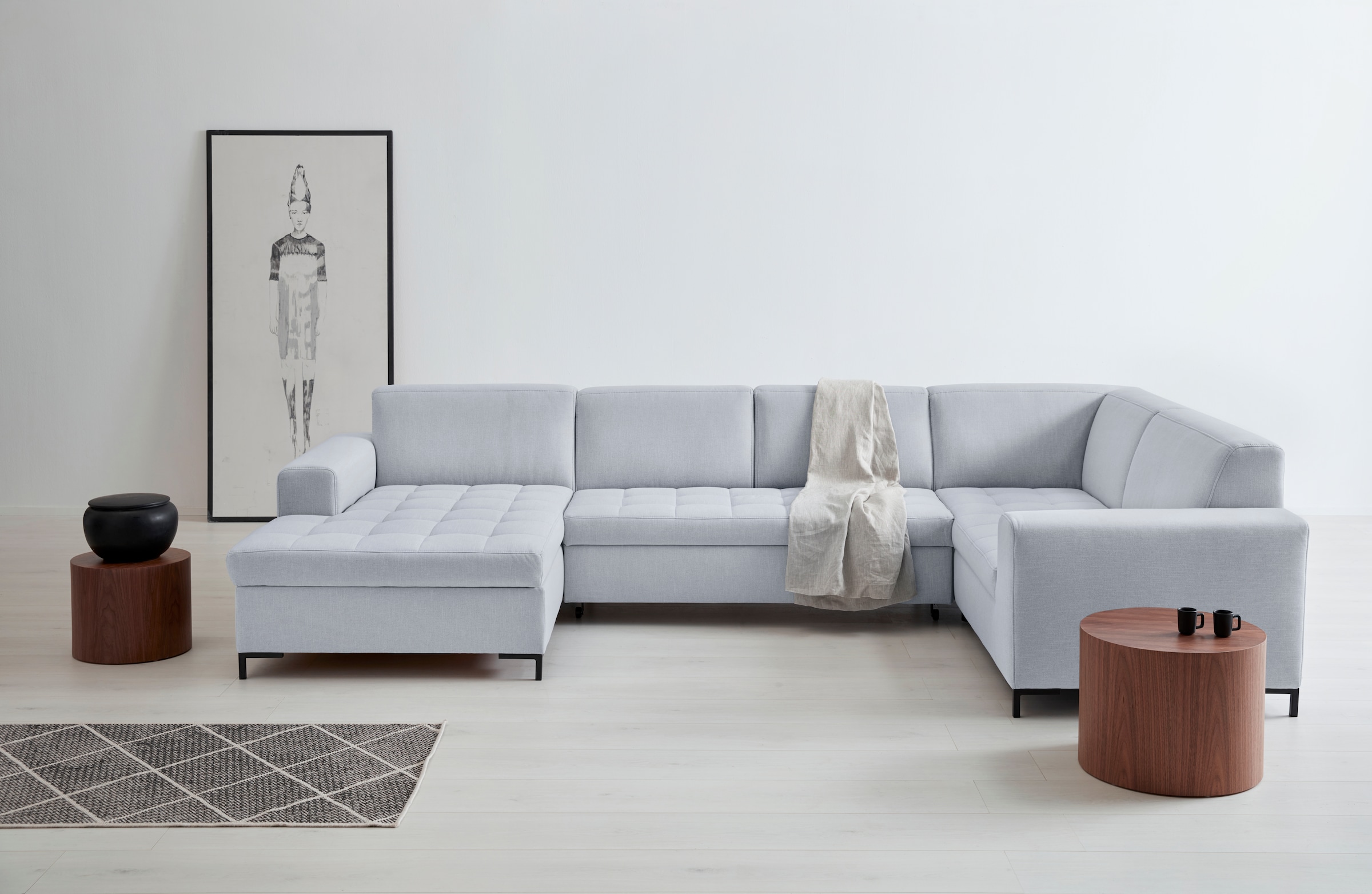 OTTO products Wohnlandschaft "Grazzo U-Form", hochwertige Stoffe aus recyce günstig online kaufen
