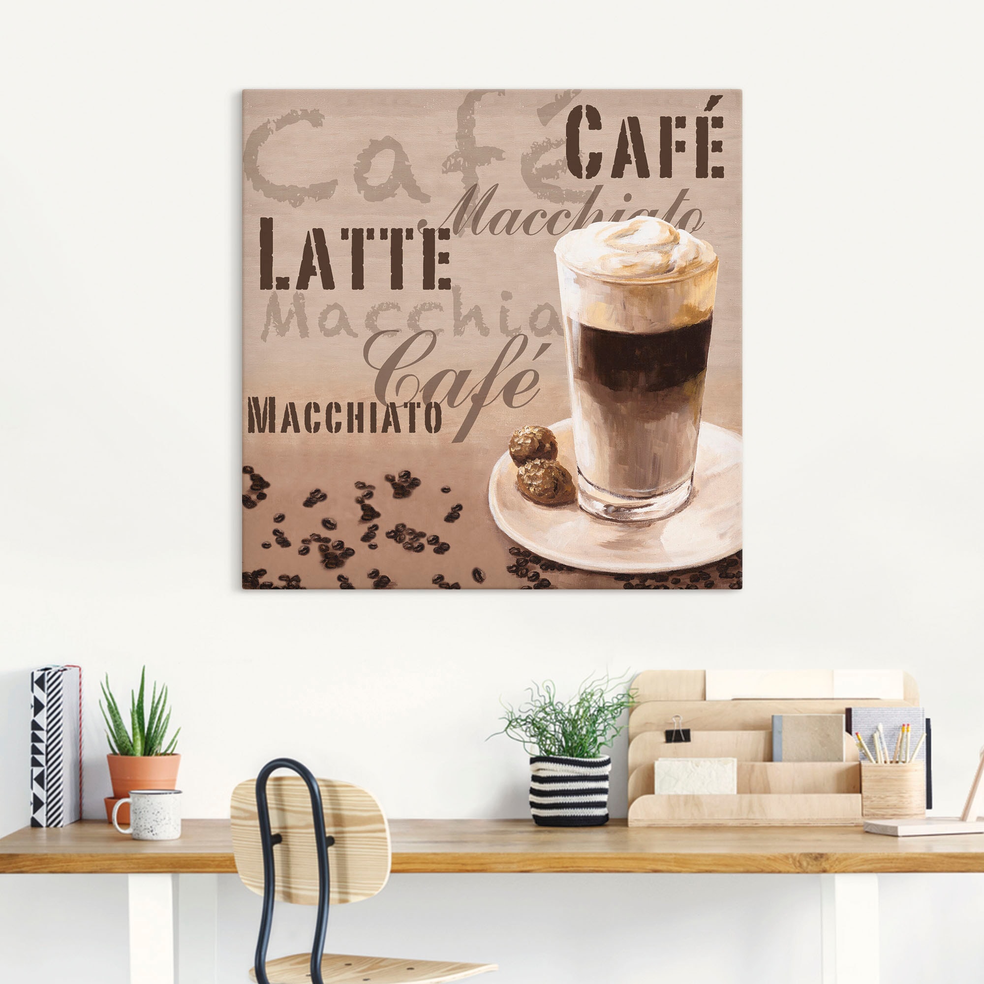 Leinwandbild, Poster - Alubild, in Wandaufkleber Latte bestellen Macchiato«, »Kaffee Getränke, Größen Wandbild versch. als St.), online oder (1 Artland