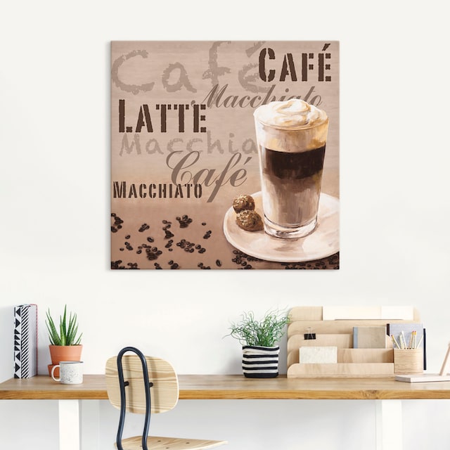 Artland Wandbild »Kaffee - Latte Macchiato«, Getränke, (1 St.), als Alubild,  Leinwandbild, Wandaufkleber oder Poster in versch. Größen online bestellen