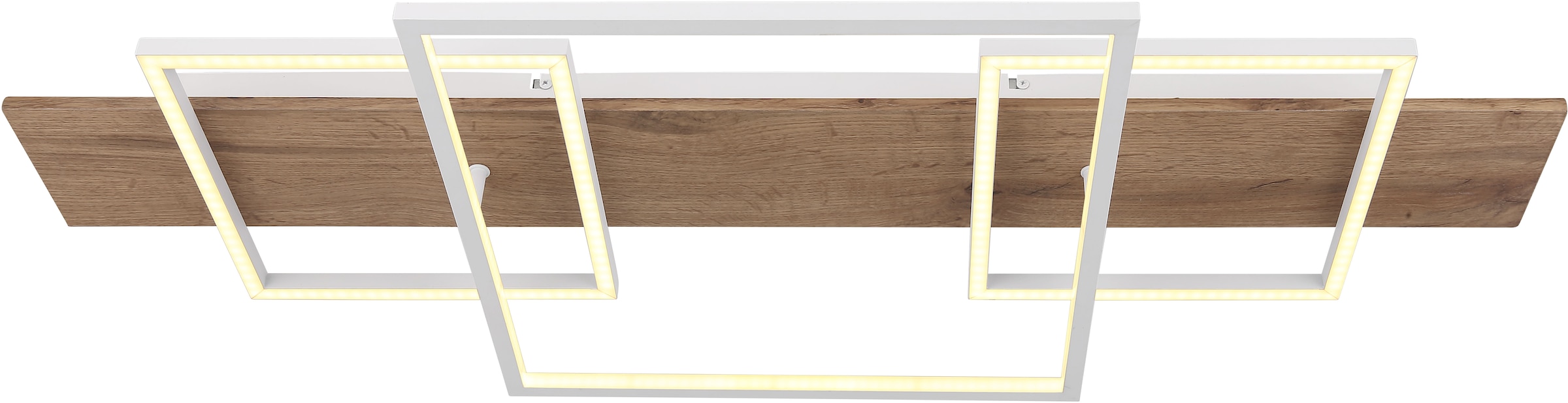 GLOBO LIGHTING LED Deckenleuchte »VANNI« LED-Modul Warmweiß Deckenlampe/Wohnzimmer/Schlafzimmer/modern/Holz