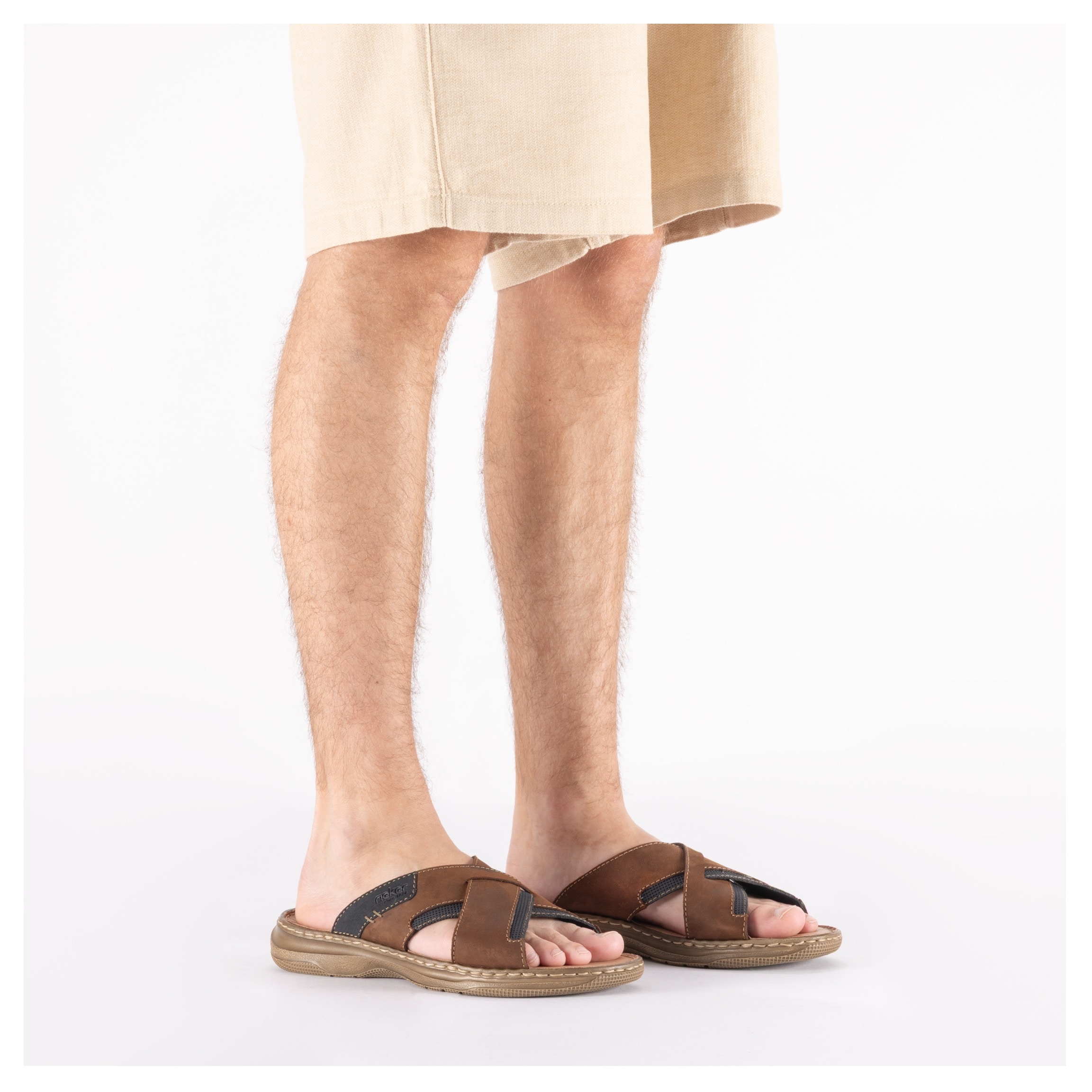 Rieker Pantolette  Sommerschuh, Strandschuh, Urlaubsschuh mit Kreuzbandage