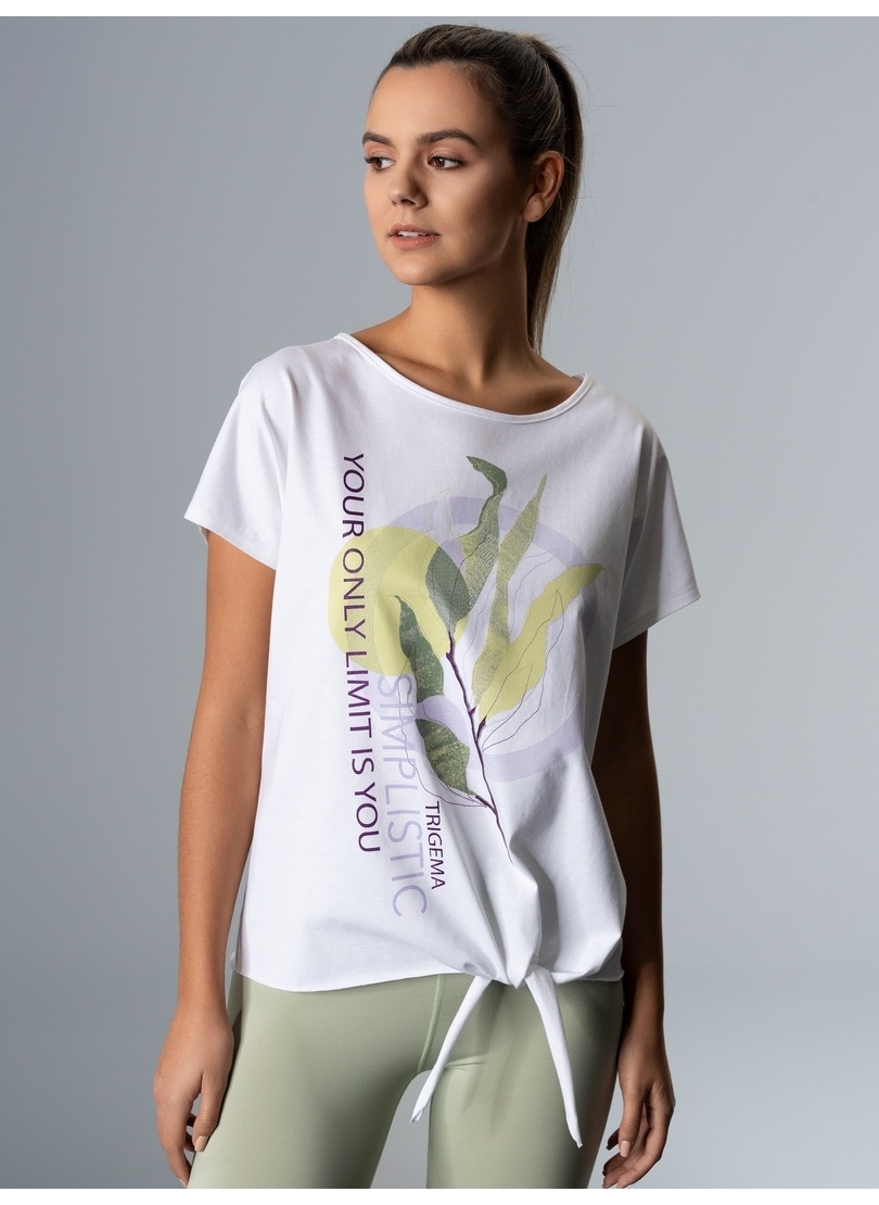 Trigema T-Shirt »TRIGEMA T-Shirt mit modischem Knoten«, (1 tlg.)