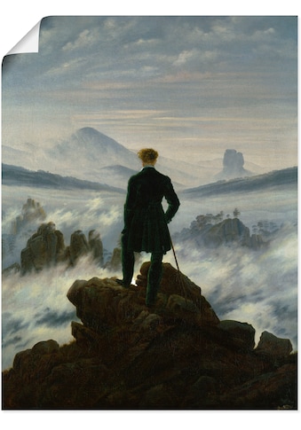 Artland Wandbild »Der Wanderer über dem Nebelmeer. Um 1818«, Mann, (1 St.) kaufen