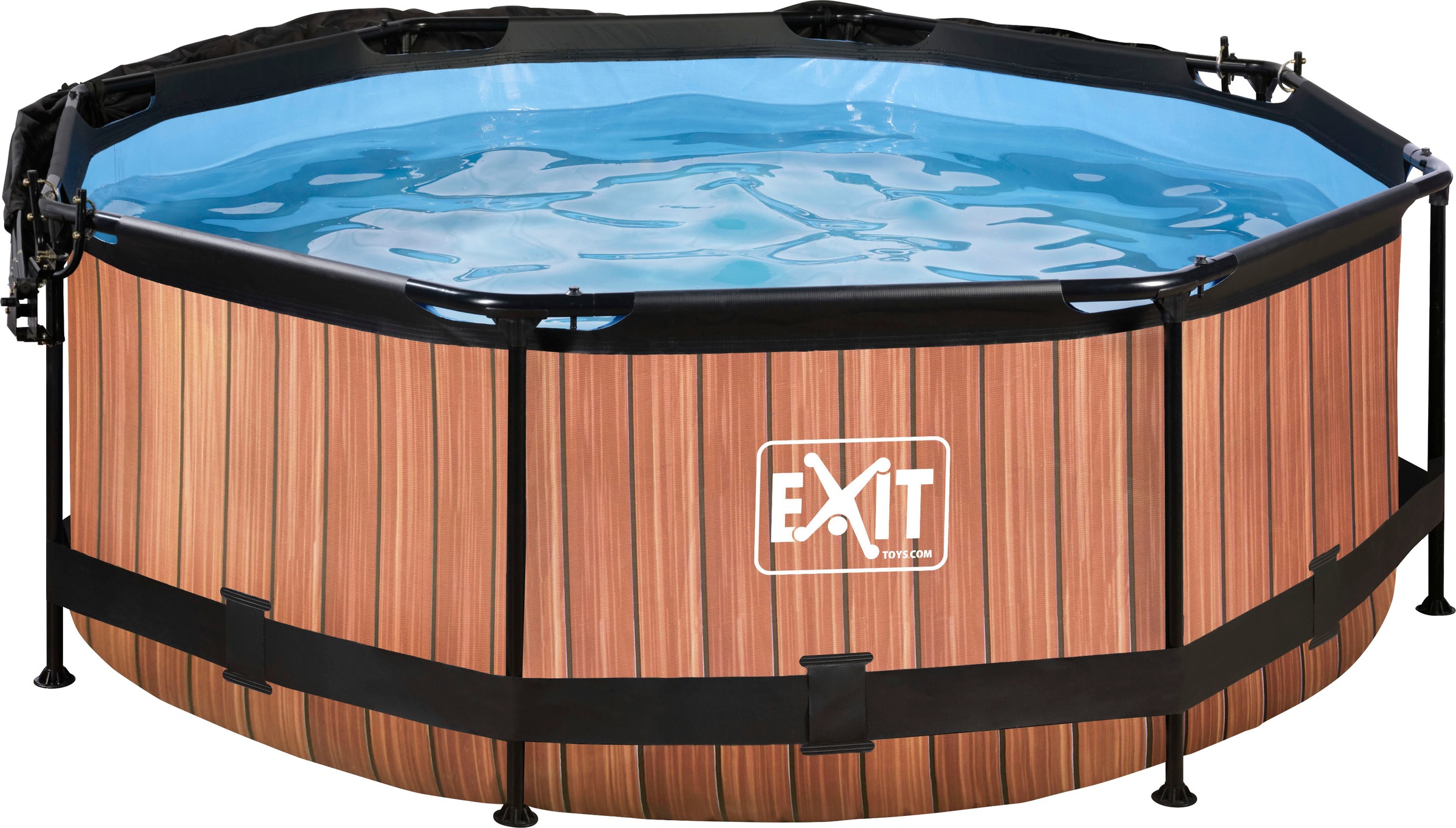 EXIT Framepool »inkl. Sonnensegel«, (Set, 3 tlg.), ØxH: 244x76 cm, mit Kartuschenfilterpumpe und Sonnensegel