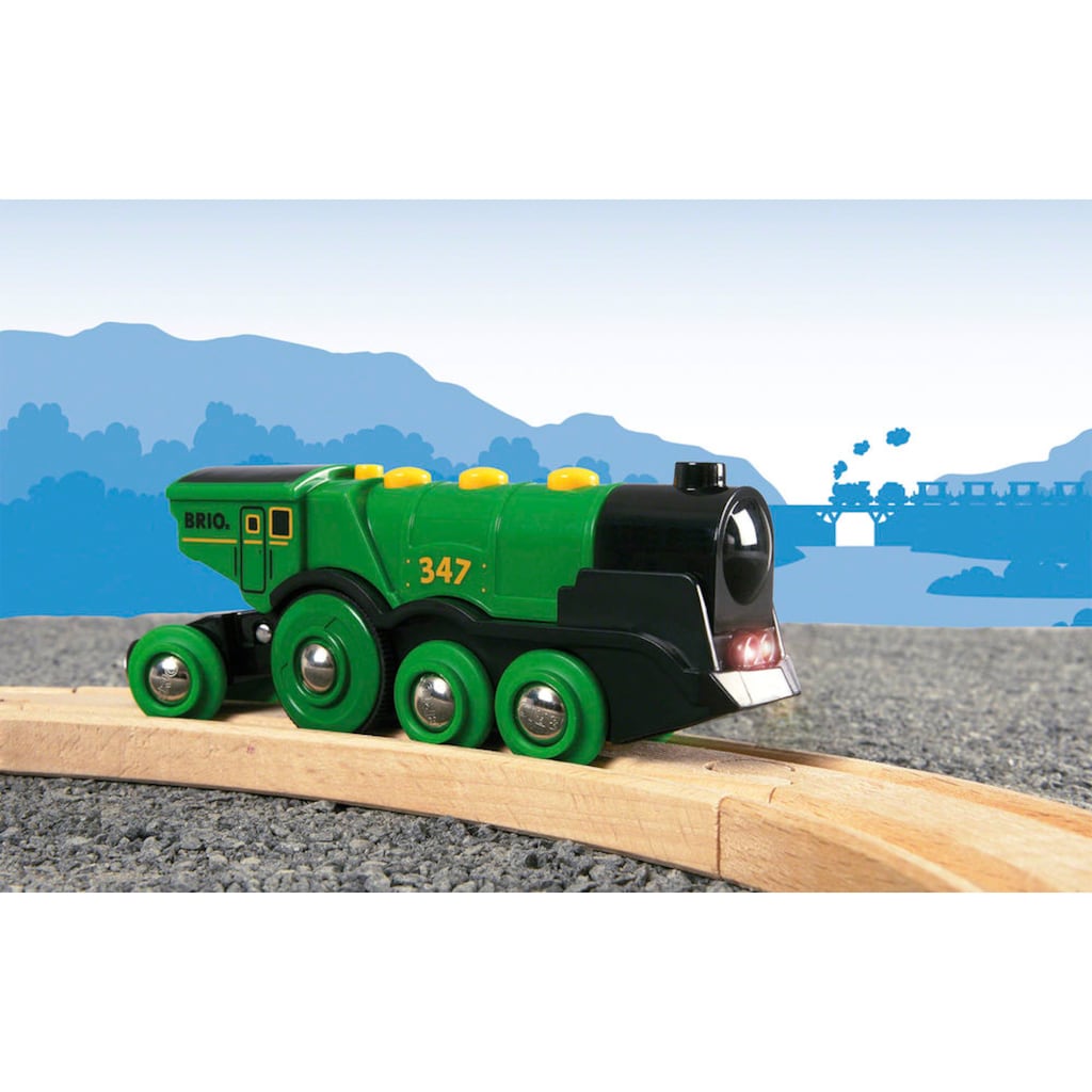 BRIO® Spielzeug-Eisenbahn »BRIO® WORLD, Grüner Gustav Batterielok«