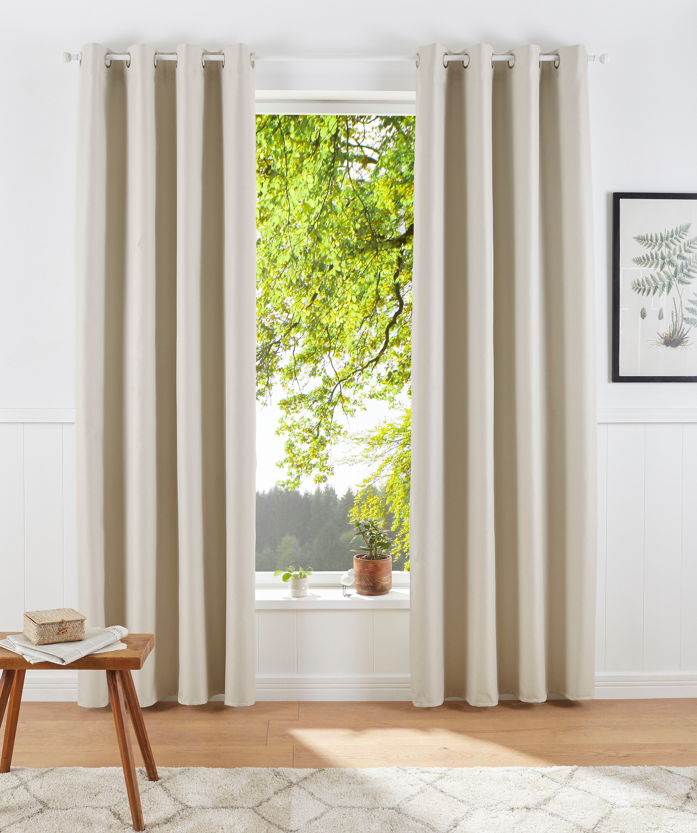 elbgestoeber Verdunkelungsvorhang »Elbmantel«, (1 St.), blickdicht, monochrom mit... kaufen