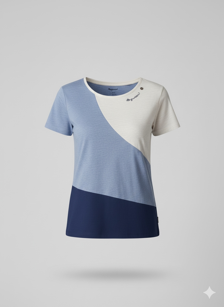 Ragwear Kurzarmshirt »MINT BLOCK O« mit Logo-Patches an Saum und Ärmel