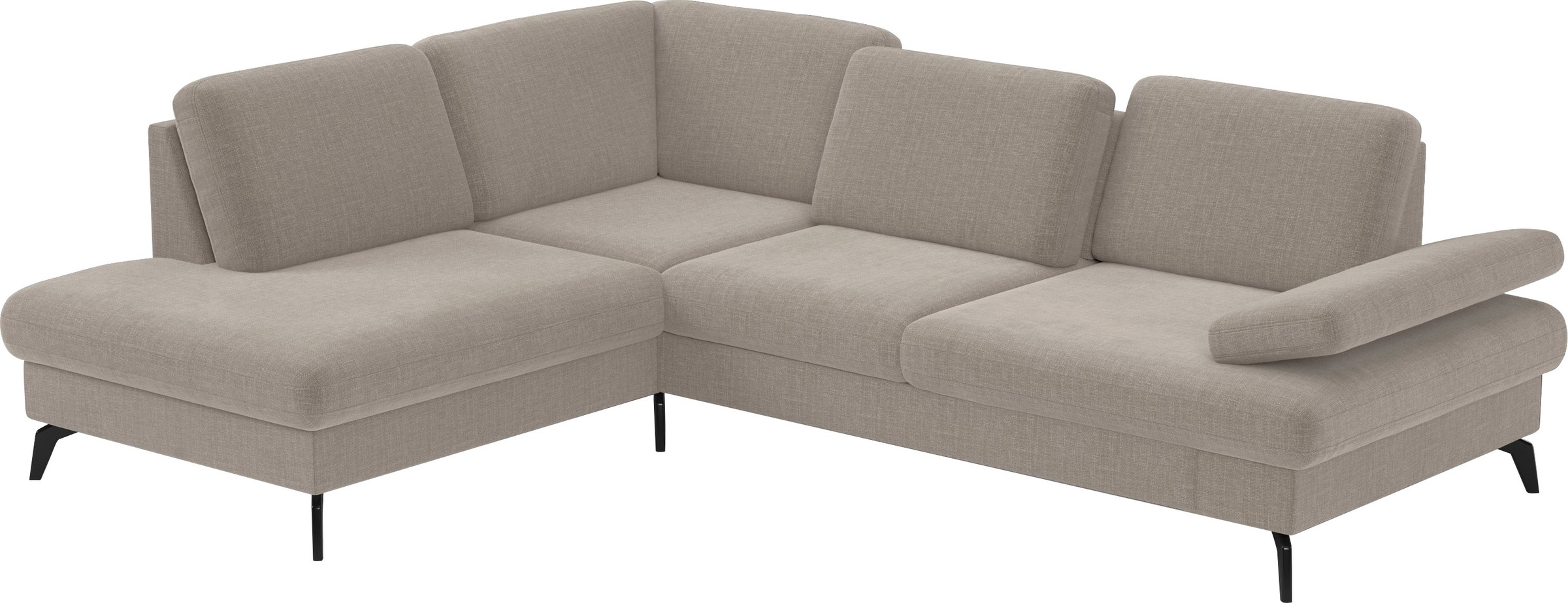 sit&more Ecksofa »Morris L-Form, inkl. Sitztiefenverstellung«, wahlweise mit Armteilverstellung, Bettfunktion & Bettkasten