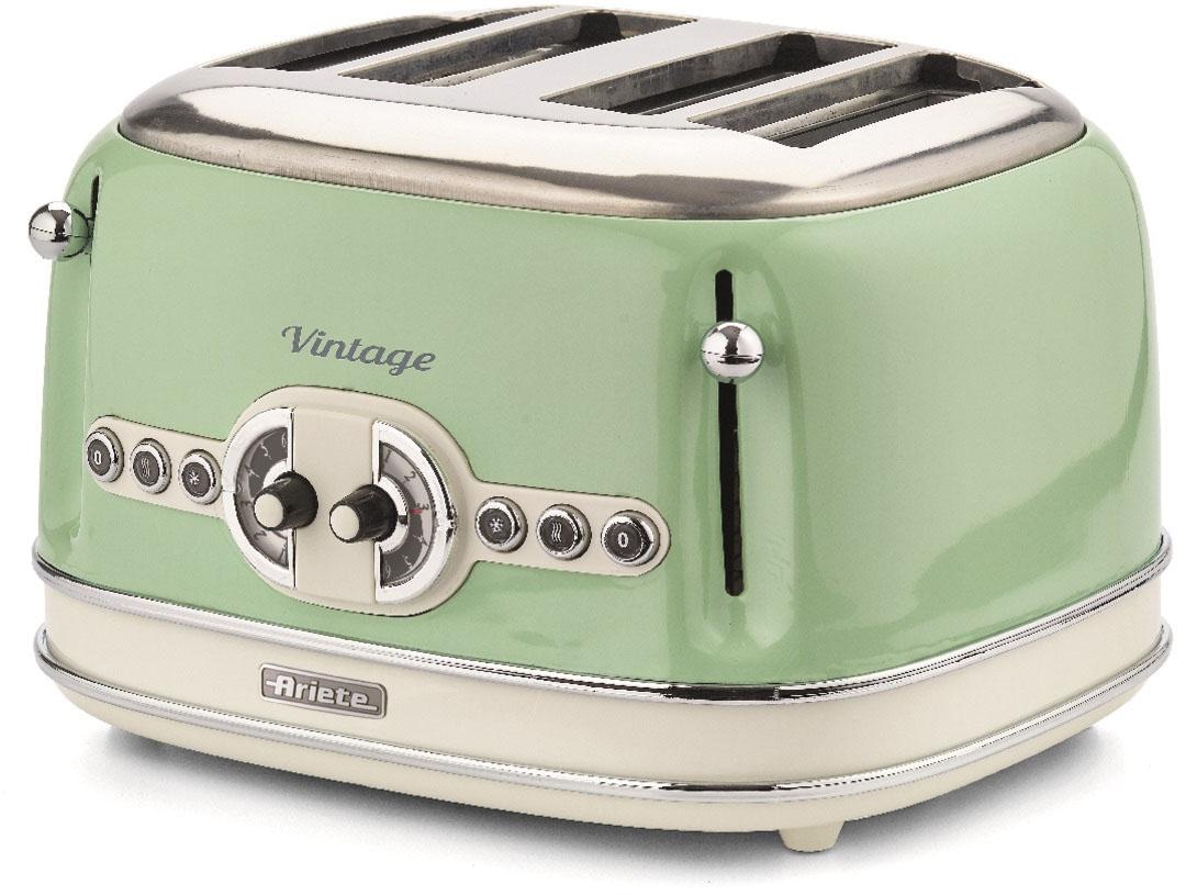 Ariete Toaster »Vintage«, 4 kurze Schlitze, für 4 Scheiben, 1630 W, grün