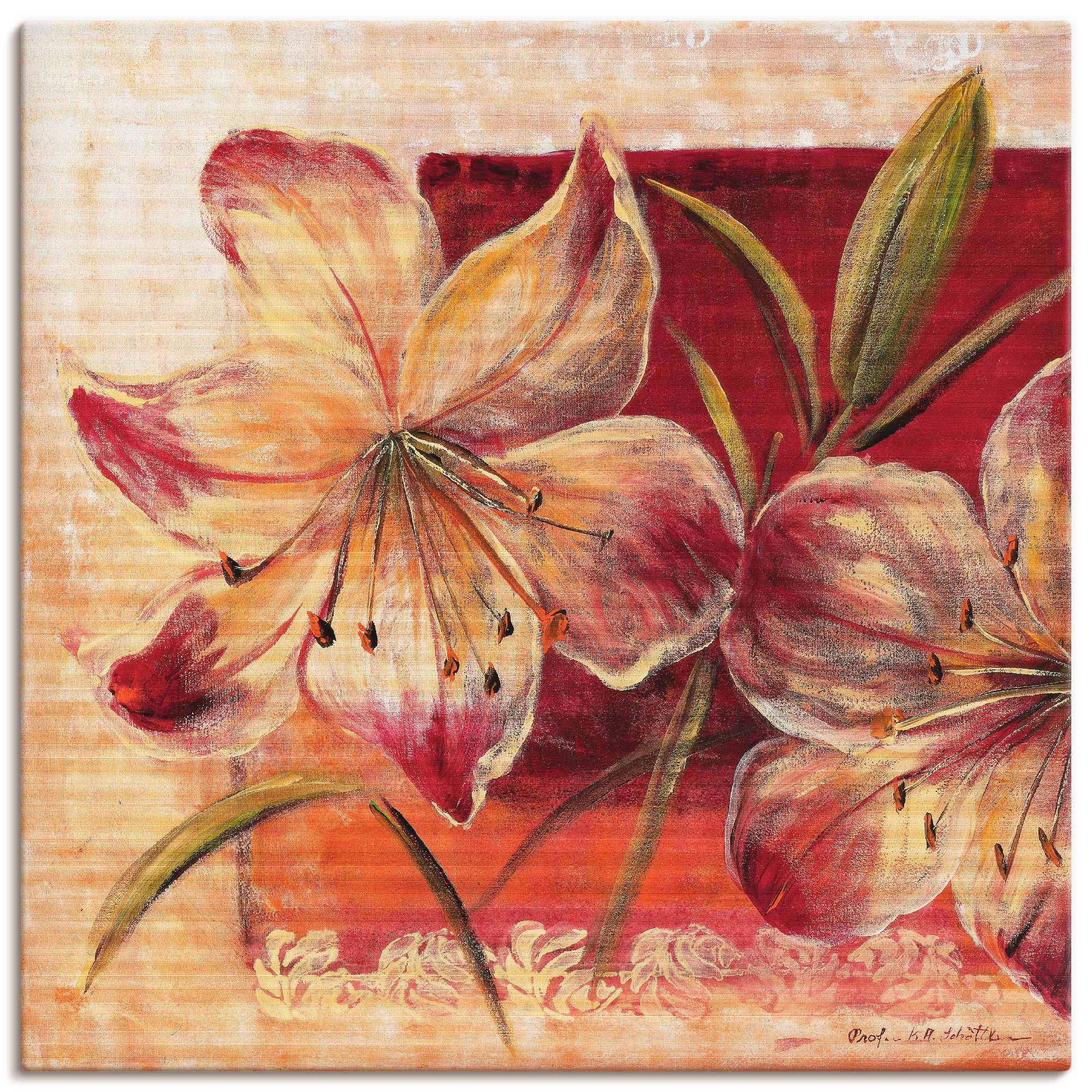 Artland Wandbild »Klassische Blumen III«, Blumen, (1 St.), als Leinwandbild, Wandaufkleber in verschied. Größen