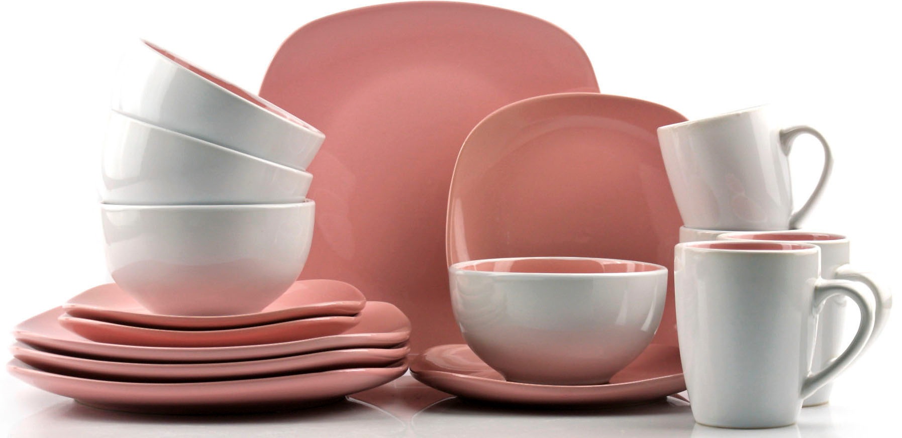 Retsch Arzberg Kombiservice »Geschirr-Set, Service NOVA SQUARE« Bicolor-Loo günstig online kaufen