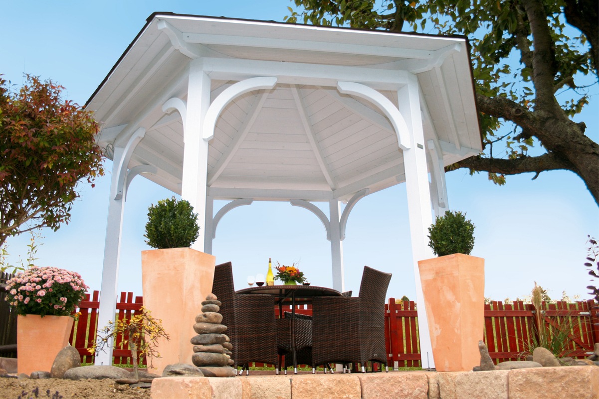Skanholz Pavillon »Versailles«, 6-Eck, BxT: 418x360 cm