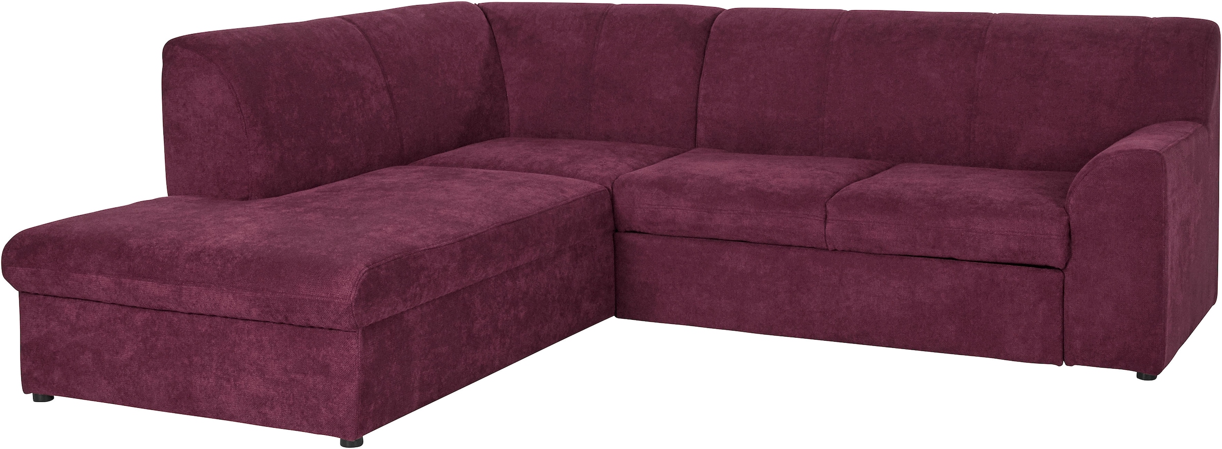 DOMO collection Ecksofa »Topper zeitlos elegant, kompakte Stellmaße, OTTOs Choice, L-Form«, mit Ottomane, wahlweise mit Schlaffunktion