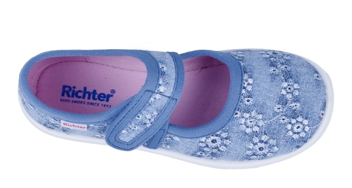 Richter Hausschuh »Mia«  Klettschuh, Kindergartenschuh, mit Label, Größenschablone zum Download