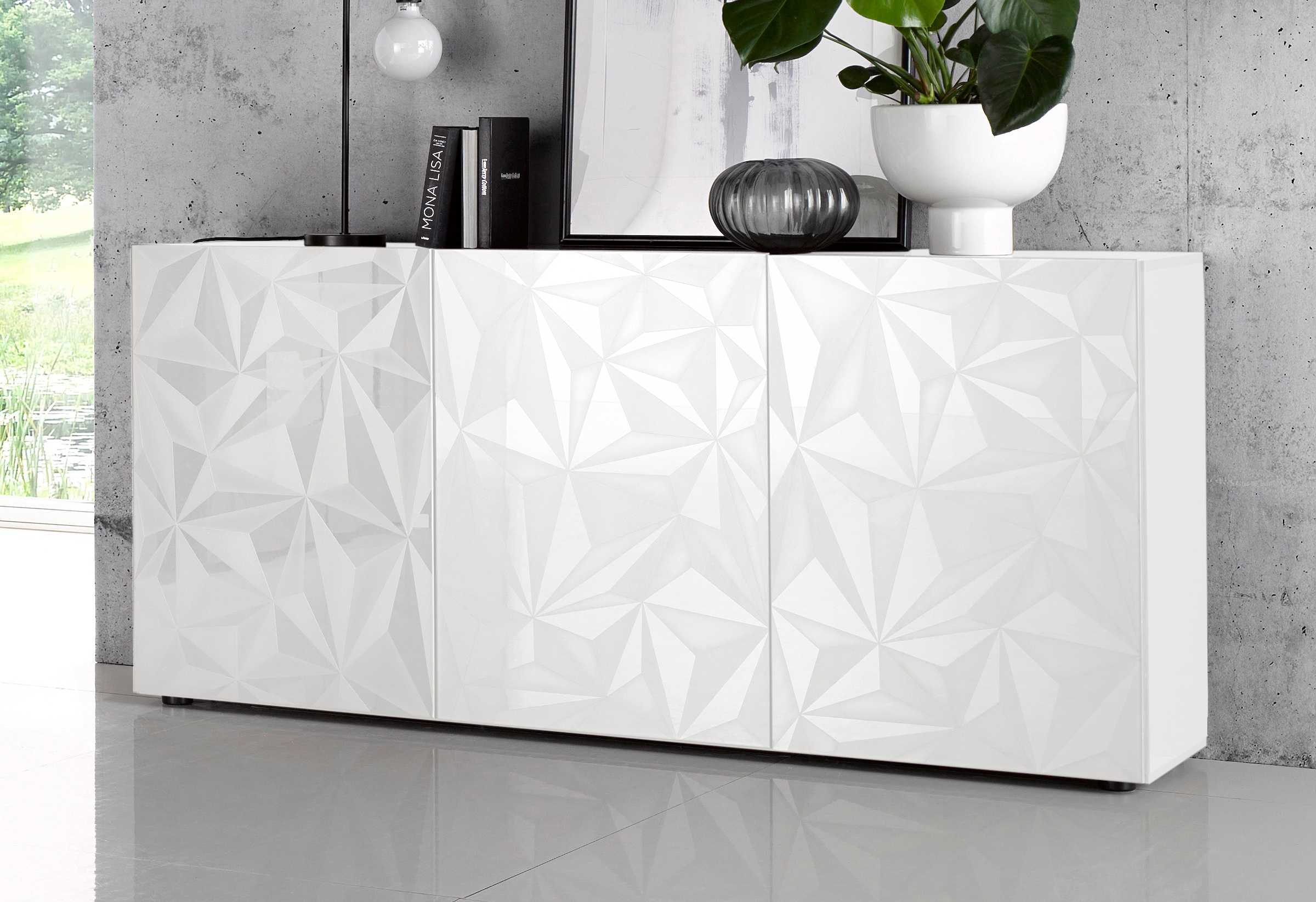 INOSIGN Sideboard »Prisma Breite 181, Kommode 3 Türen, Anrichte« Front mit günstig online kaufen