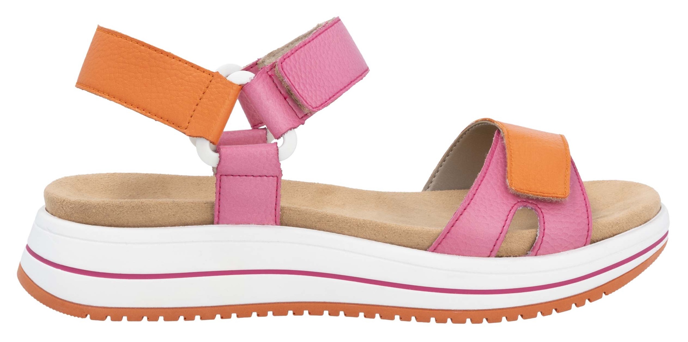 Remonte Riemchensandale »Elisabeth Hurley-Collection«, Keilabsatz, Klettschuh, Sandalette mit Plateausohle