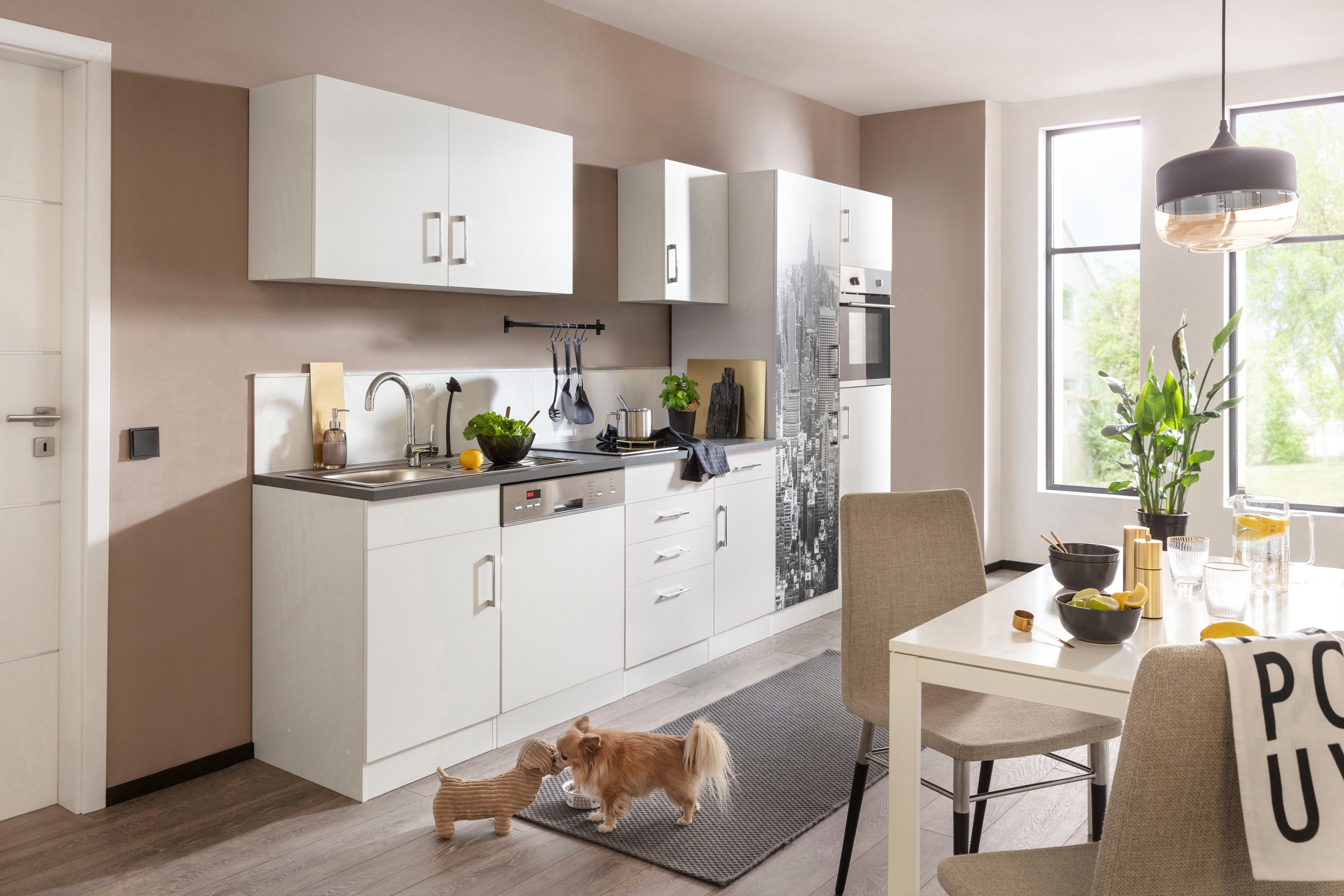 KOCHSTATION Küchenzeile »KS-Paris – Küchen mit einzigartigen Fotomotiven au günstig online kaufen