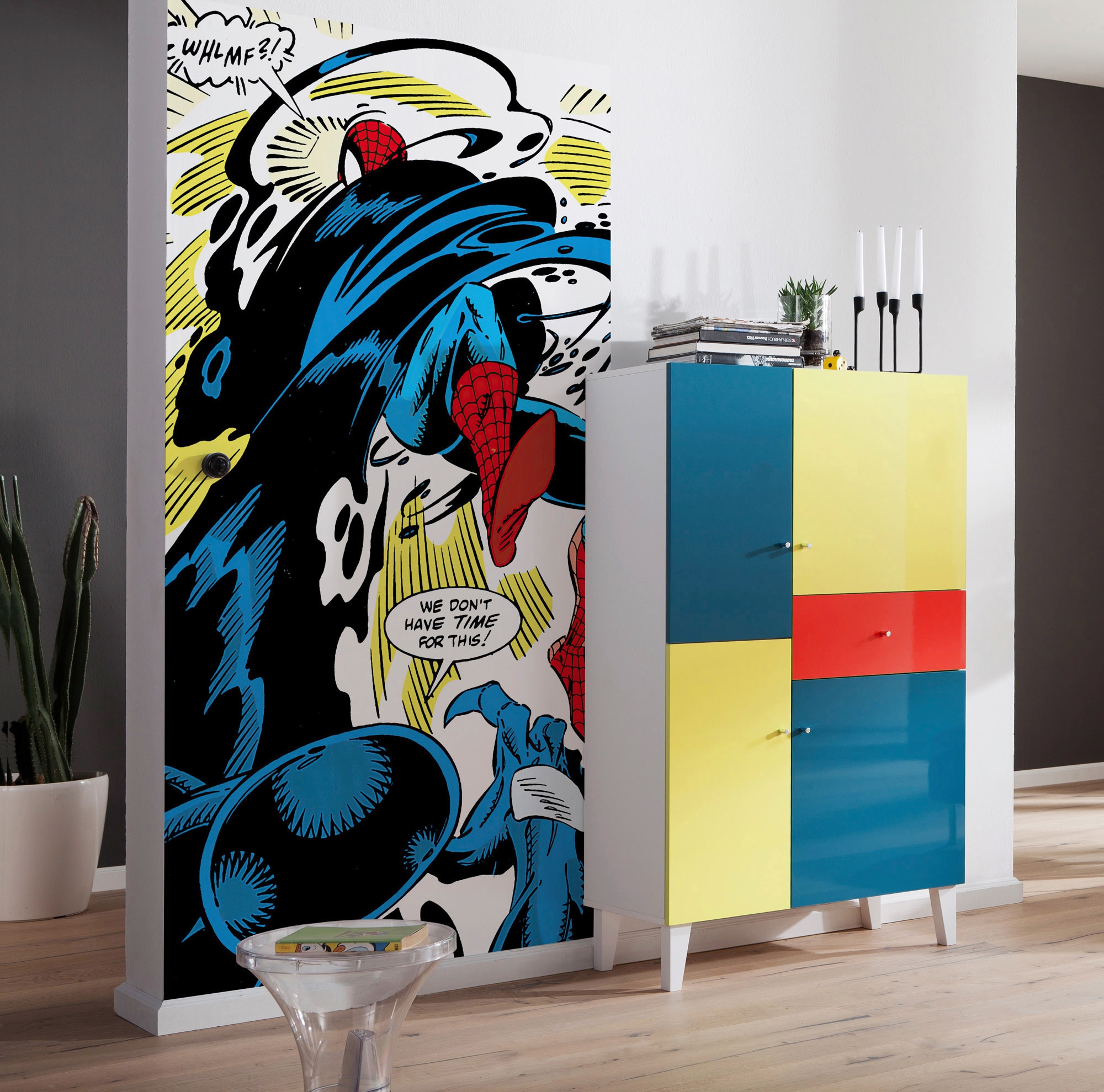 Komar Vliestapete »Digitaldruck Vlies - Spider-Man Retro Comic - Größe 100 x 200 cm«, bedruckt, Kinderzimmer