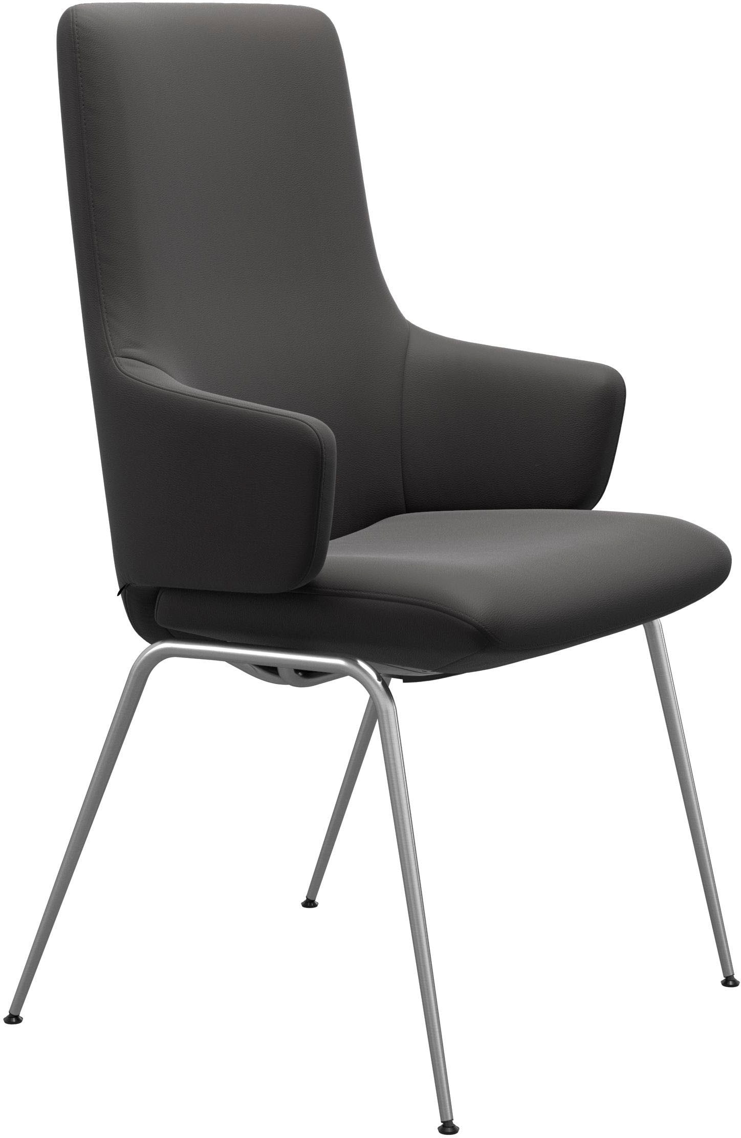 Stressless® Polsterstuhl »Laurel«, Leder PALOMA, High Back mit Armlehne, Größe L, mit Beinen aus Stahl in Schwarz matt
