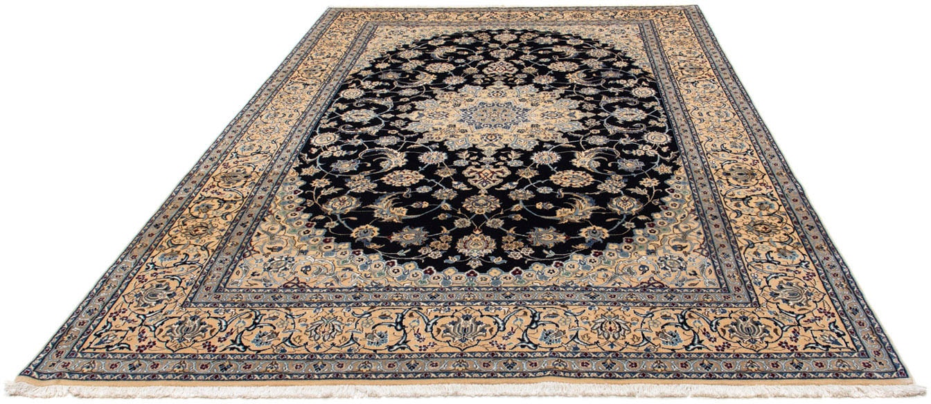 morgenland Wollteppich »Nain 9la Medaillon Nero 300 x 205 cm«, rechteckig, günstig online kaufen