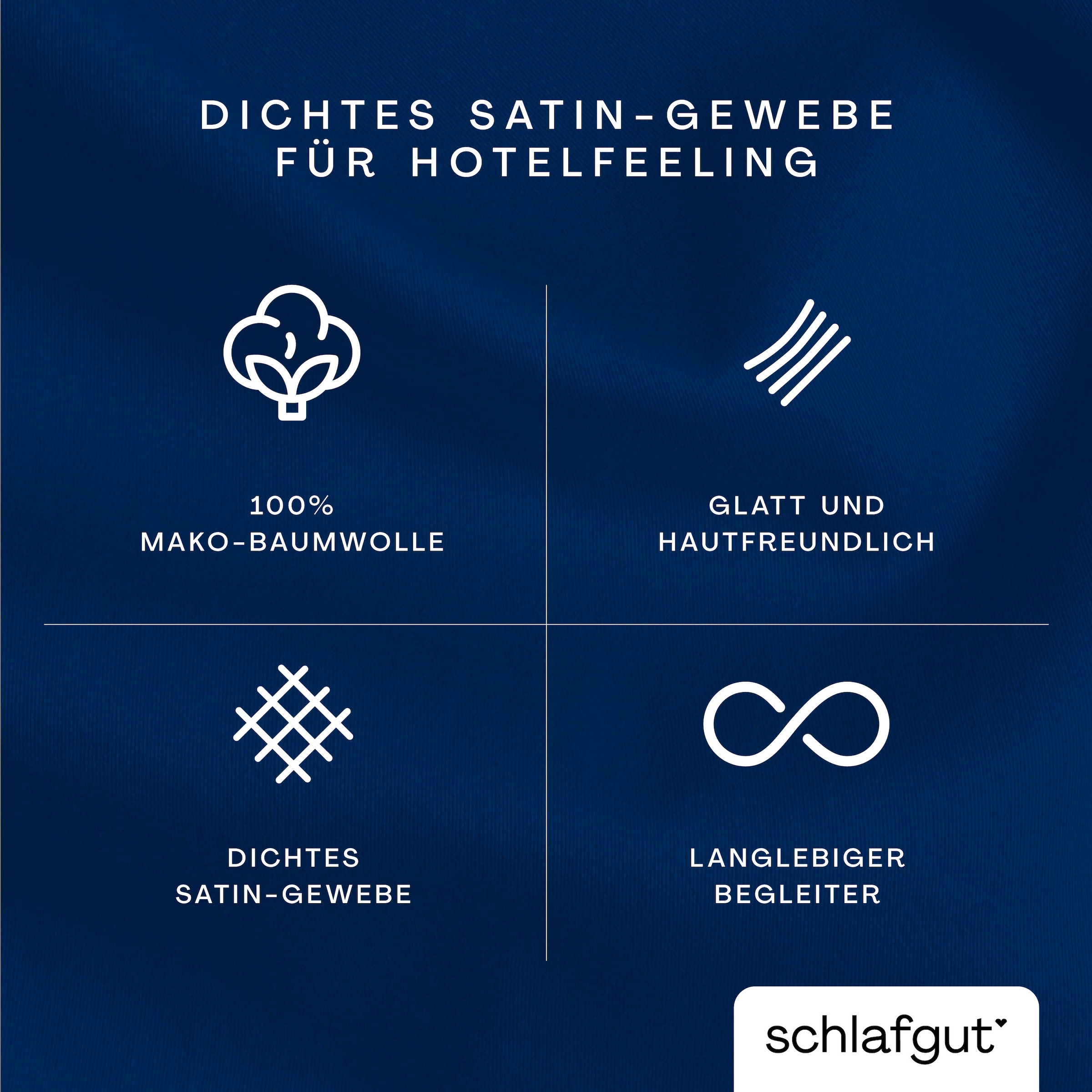 Schlafgut Bettbezug »Premium Woven Satin, 100% Baumwolle, Fadendichte 300TC« besonders dicht gewebt, Mix & Match: passender Kissenbezug erhältlich