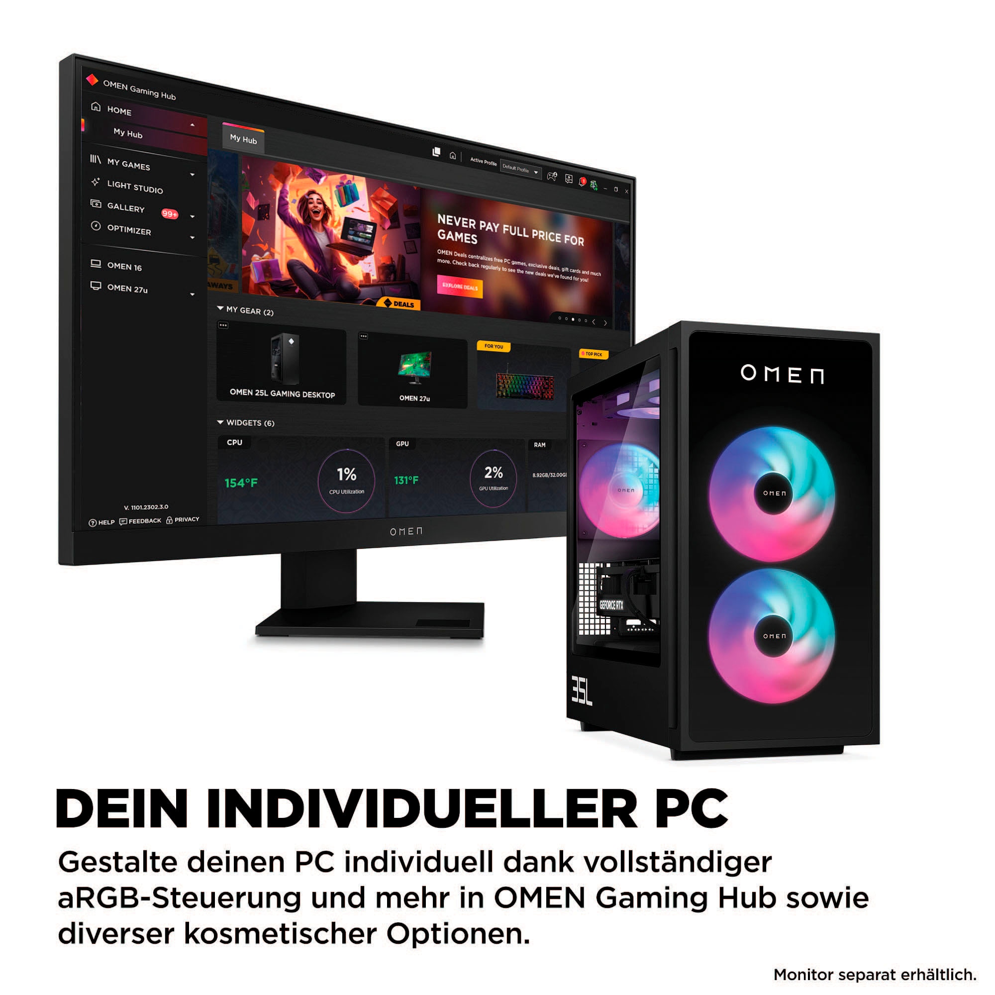 HP Gaming-PC »OMEN GT16-0067ng«