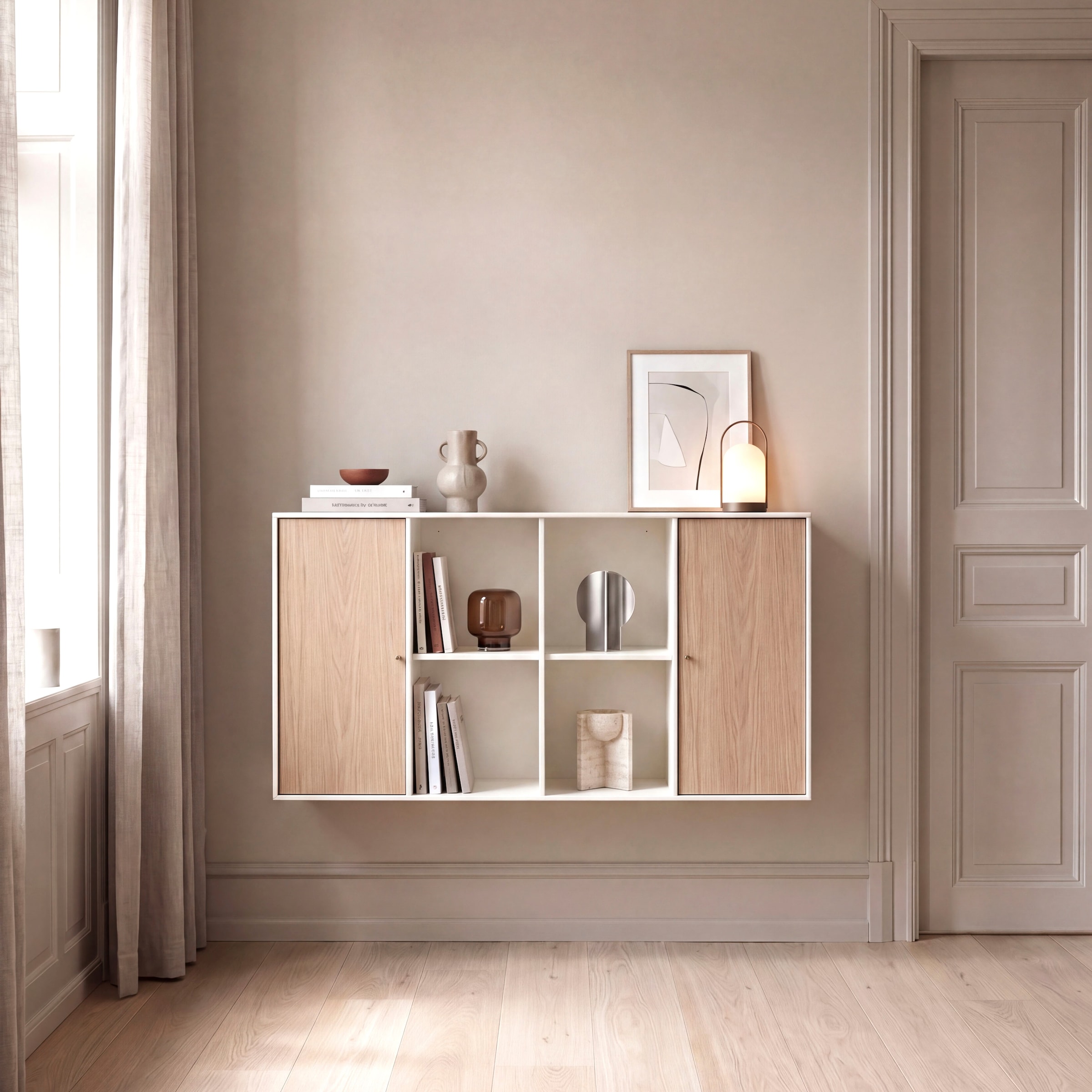 Hammel Furniture Sideboard »Mistral Kubus« mit Türen, Wandmontage/stehend, Breite: 136 cm