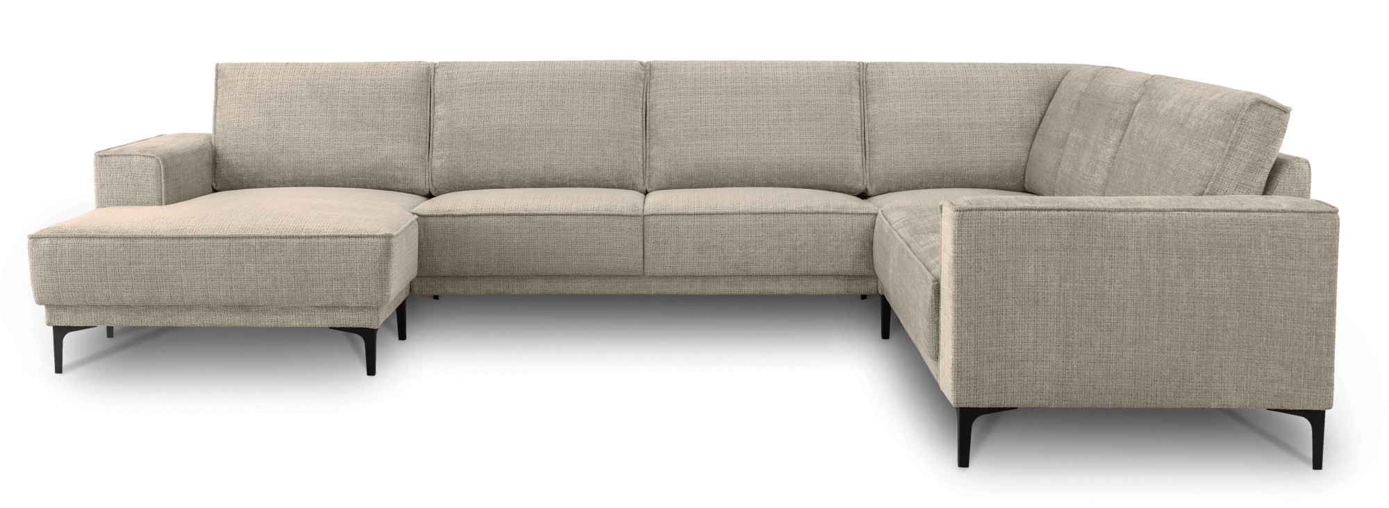 PLACES OF STYLE Wohnlandschaft »XXL Sofa Oland, Struktur, Flachgewebe, Luxu günstig online kaufen