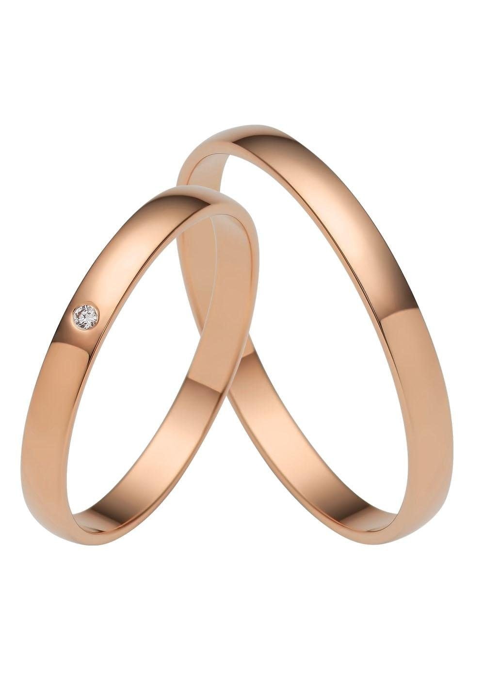 Firetti Trauring »Schmuck Geschenk Gold Hochzeit Ehering Trauring "LIEBE"«, Made in Germany, wahlweise mit oder ohne Brillant