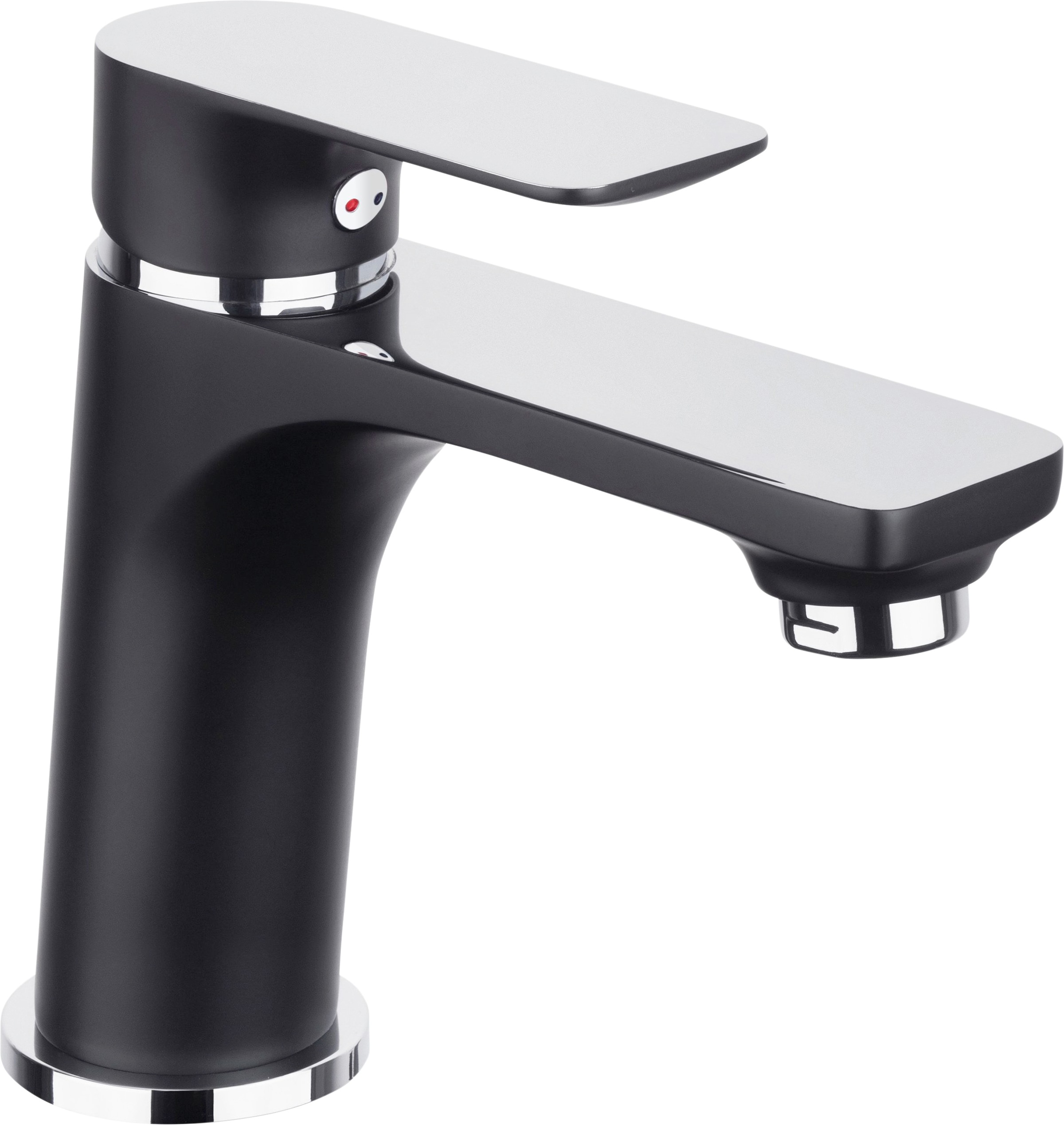 CORNAT Waschtischarmatur schwarz/chrom