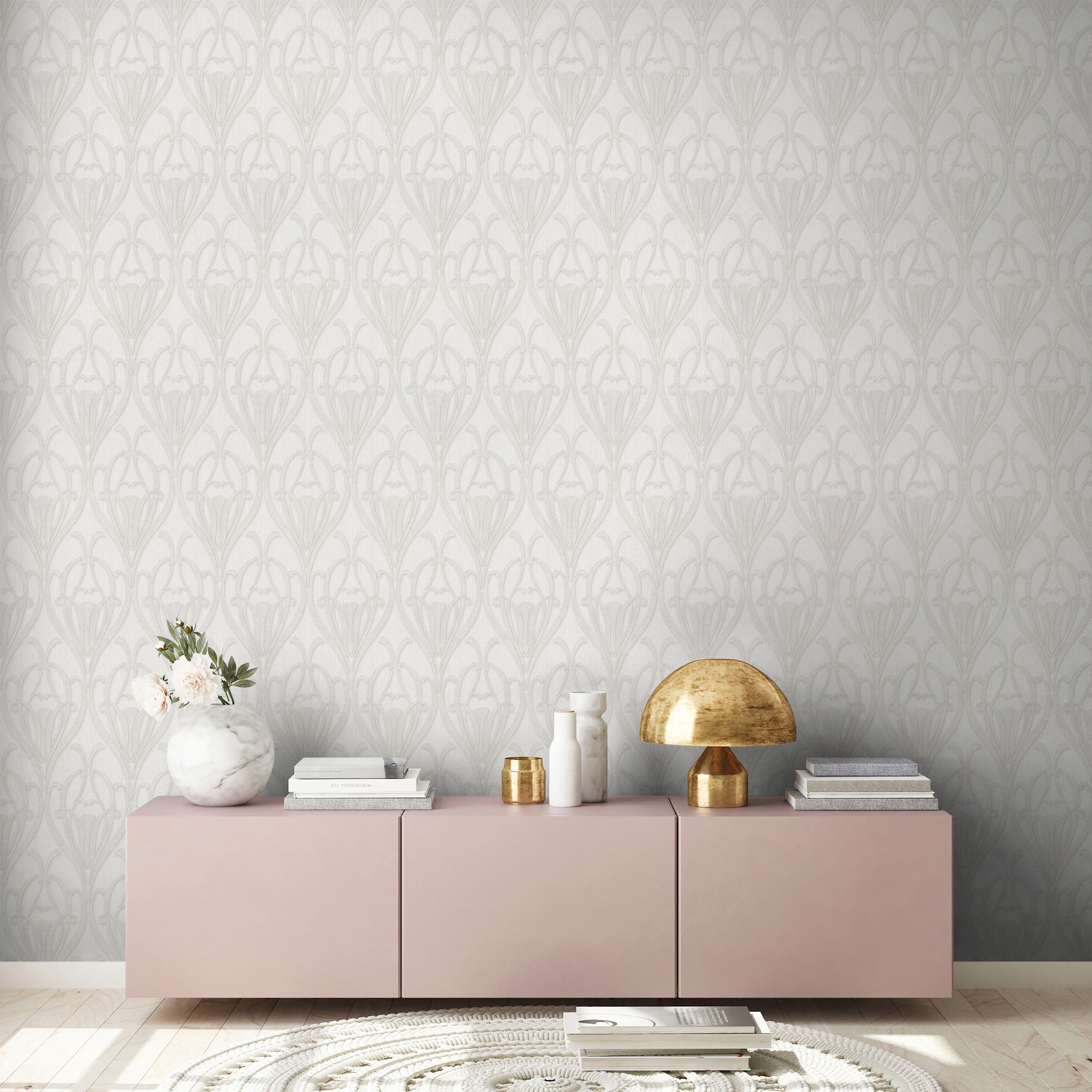 living walls Vliestapete »Mata Hari«, Barock-ornamental-gemustert, Ornament Tapete Barock Tapeten Wohnzimmer Schlafzimmer Küche Flur Büro