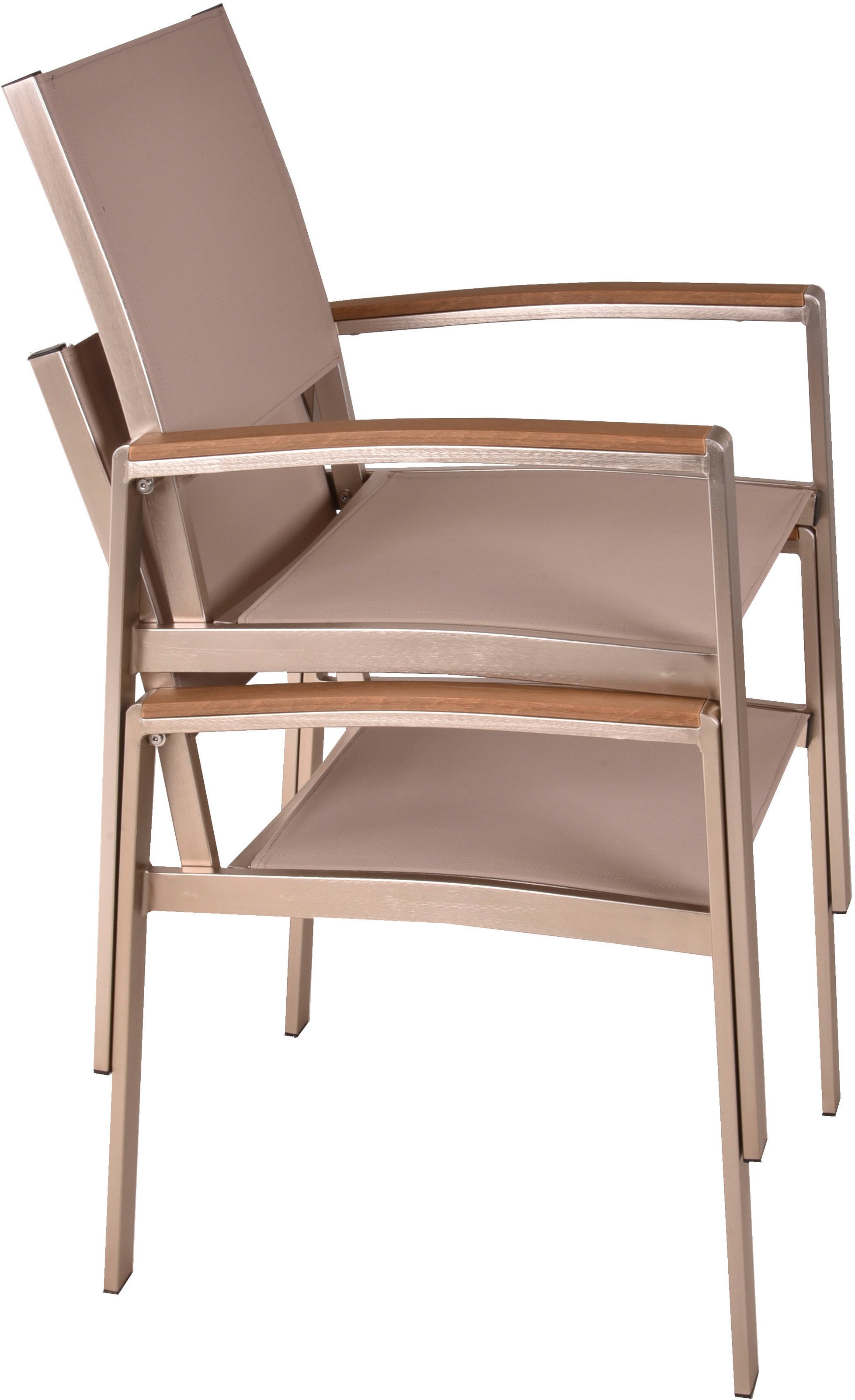 Garden Pleasure Garten-Essgruppe »FLORENCE« 1x Tisch, 6x Stapelstuhl, 7 Stk. tlg. Stühle stapelbar, geeignet für 6 Personen