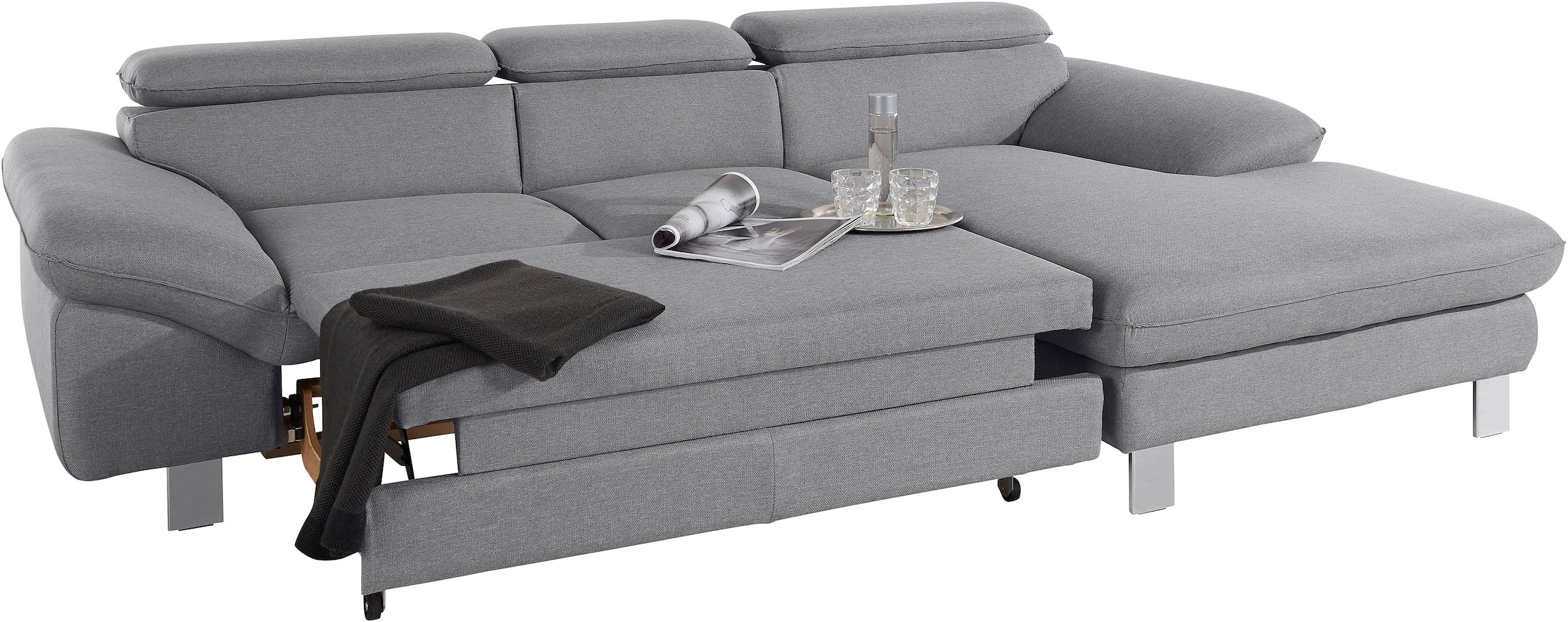 COTTA Ecksofa »Driver L-Form«, mit Kopfteilverstellung, wahlweise mit Bettfunktion & Bettkasten