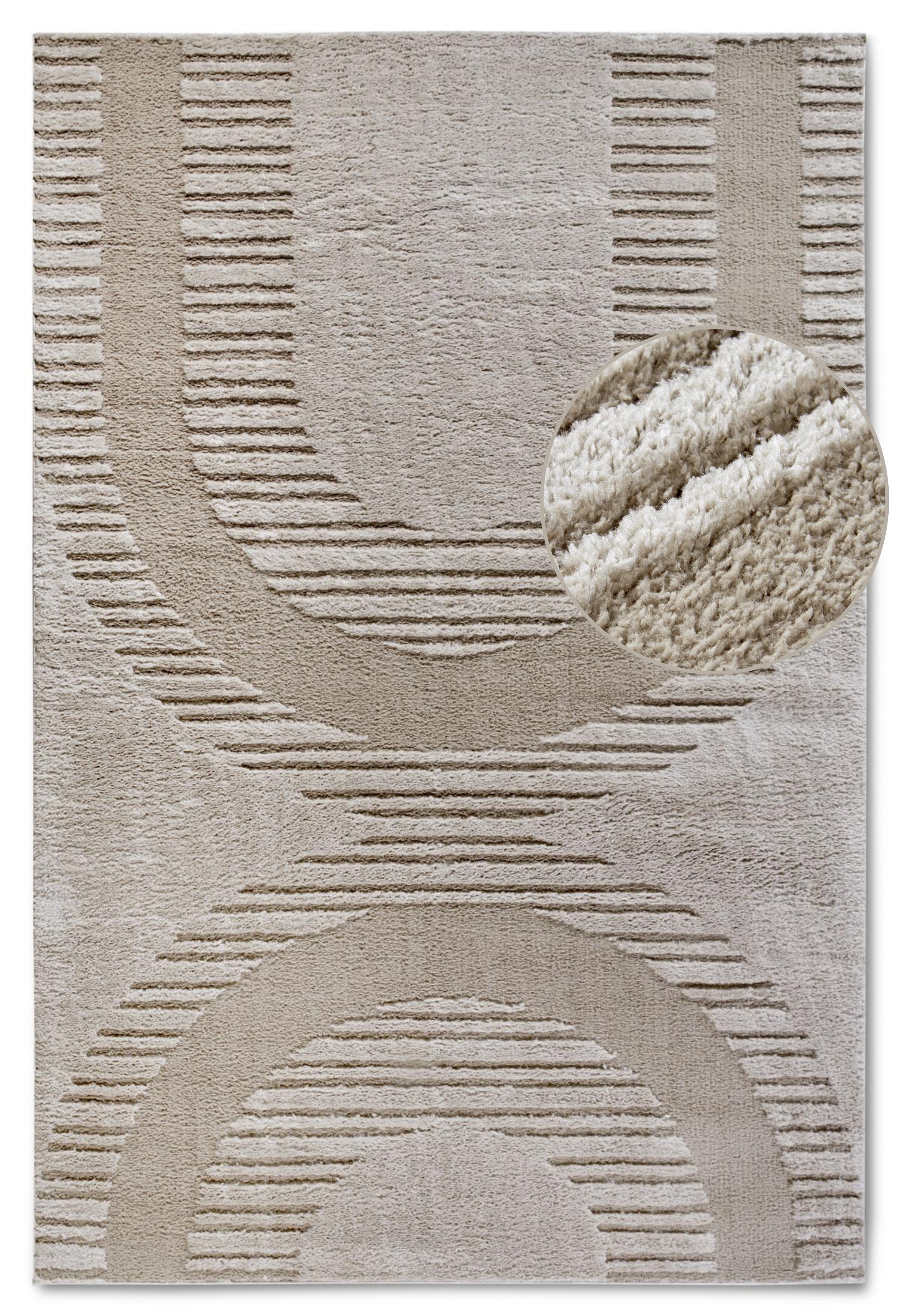 ELLE DECORATION Designteppich "Bartoux" rechteckig 18 mm Höhe Hochflor, Sha günstig online kaufen
