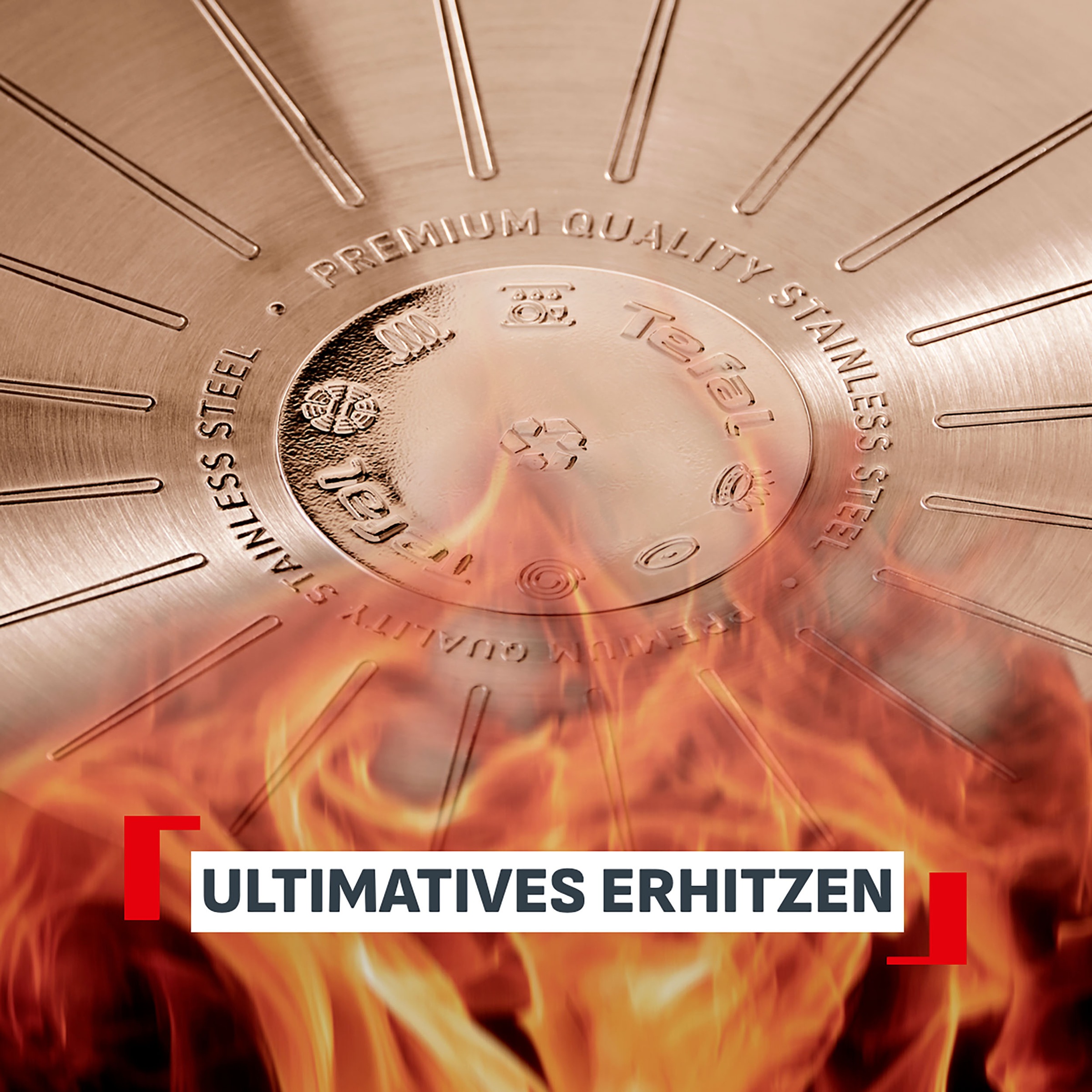 Tefal Bratpfanne »Emotion+« Edelstahl 1 tlg. Premium Edelstahl, Induktion, spülmaschinenfest, hochglanzpoliert