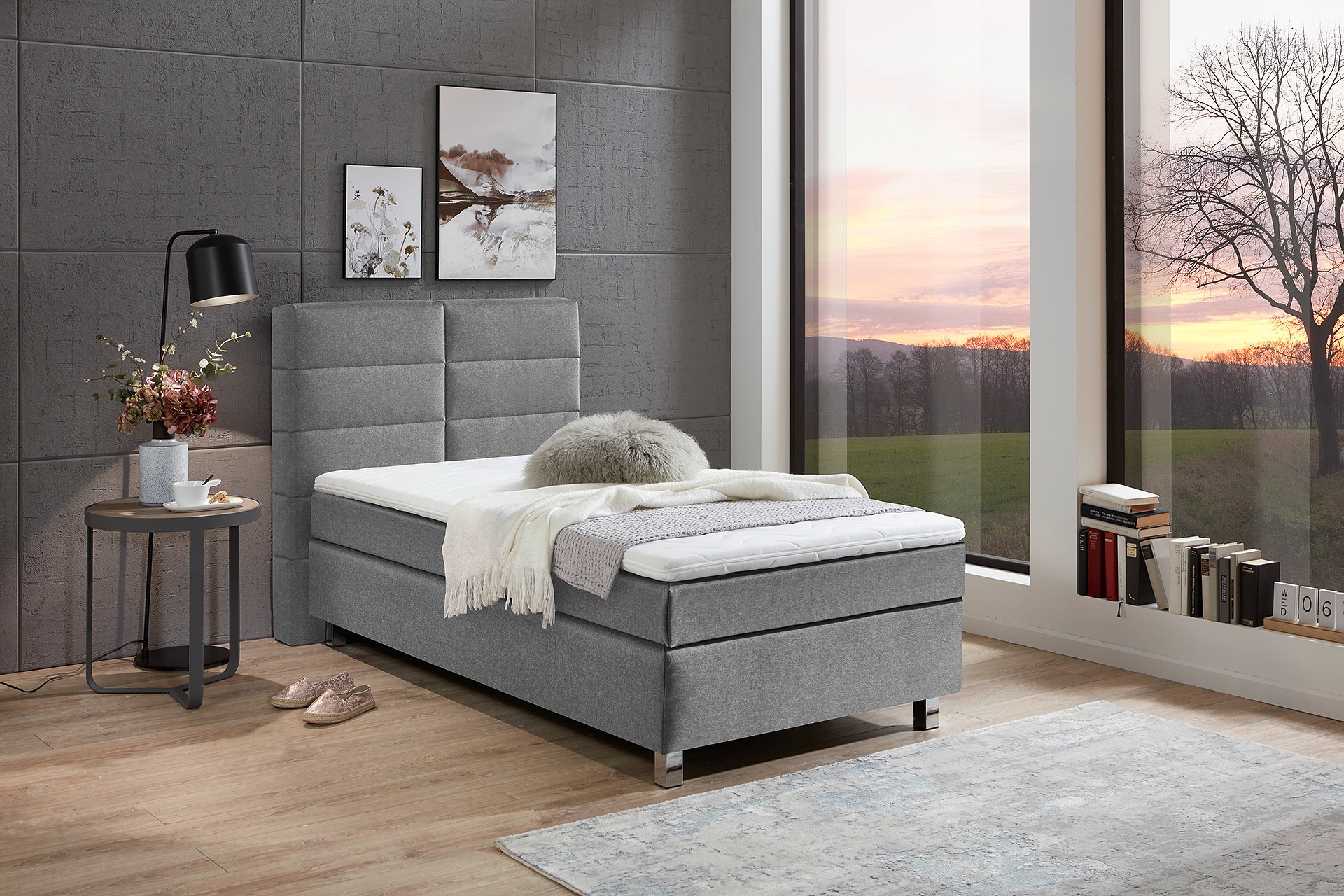 Westfalia Schlafkomfort Boxspringbett, wahlweise mit Kaltschaum-Topper, 2 Matratzenqualitäten