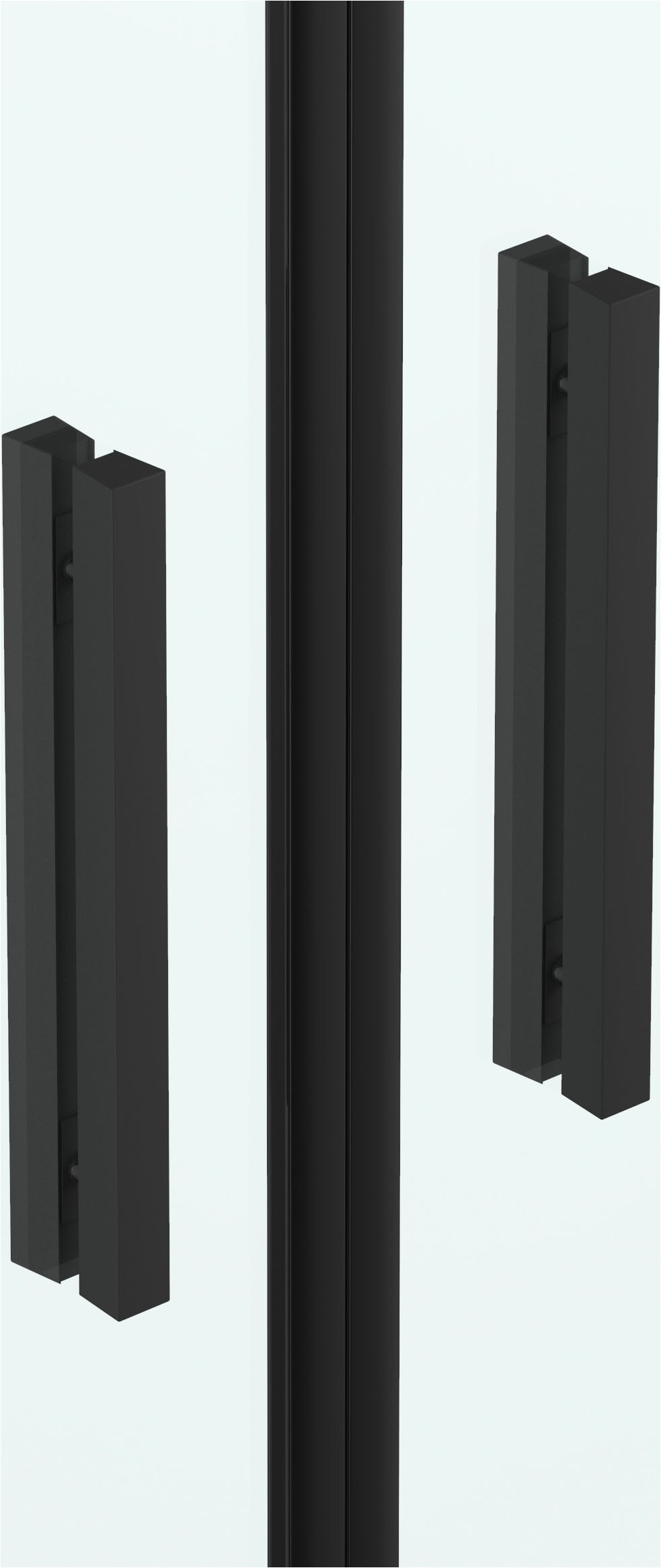 Sanotechnik Dusch-Doppelflügeltür »Sanotechnik SlimLine Salontür schwarz« 6mm ESG Sicherheitsglas mit Easy-Clean-Beschichtung