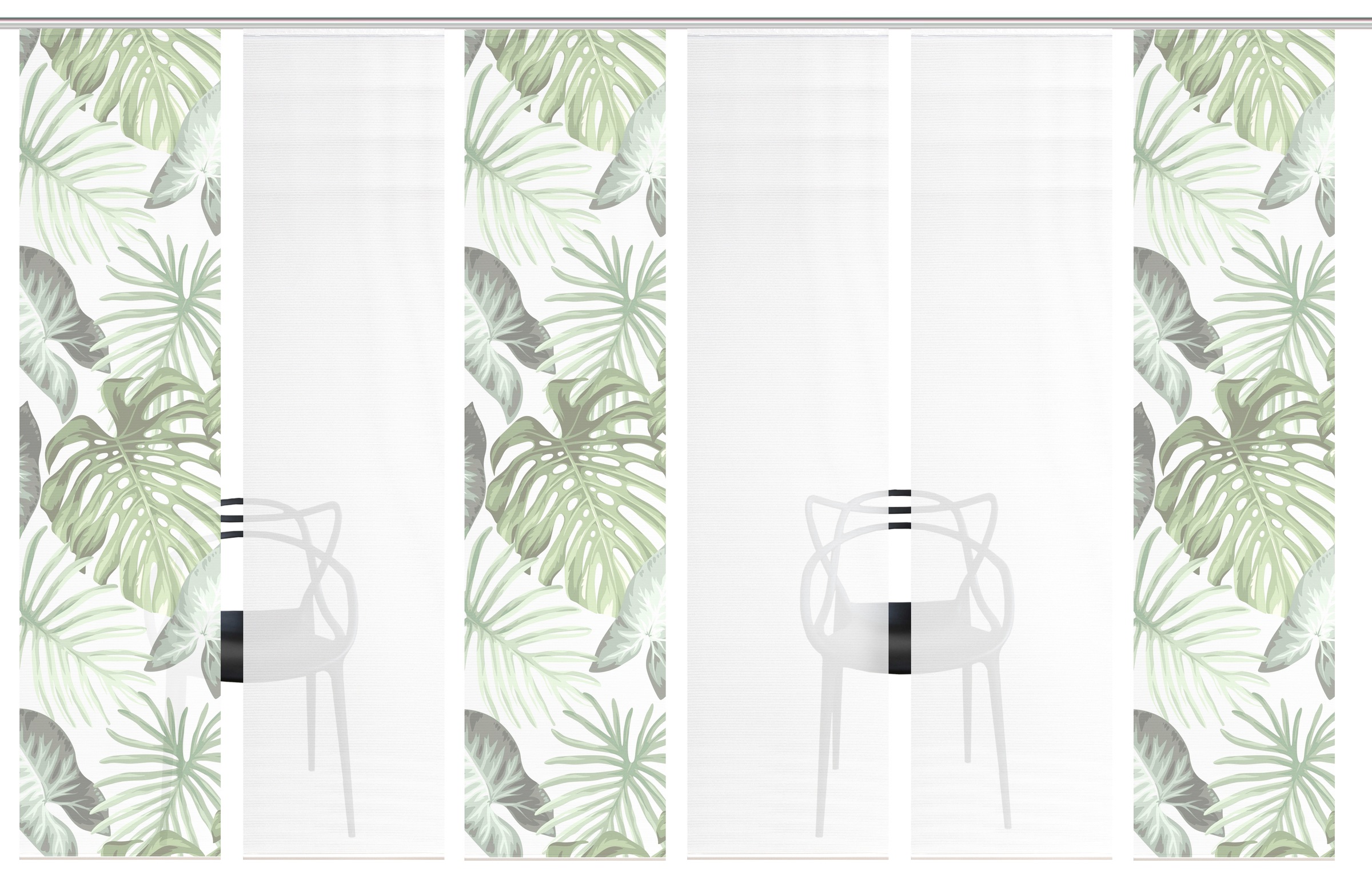 Vision S Schiebegardine »SANJA« Paneelwagen 6 Stk. tlg. Schiebevorhang,Bamb günstig online kaufen