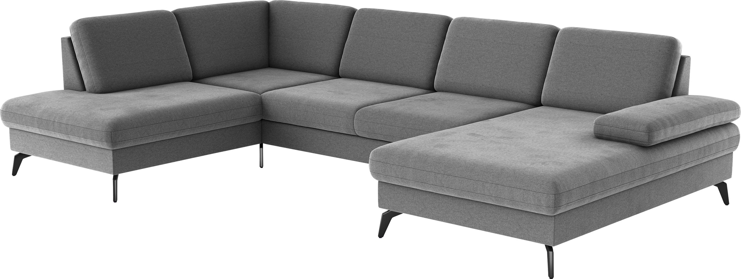 sit&more Wohnlandschaft »Morris U-Form, inkl. Sitztiefenverstellung«, wahlweise mit Armteilverstellung, Bettfunktion & Bettkasten