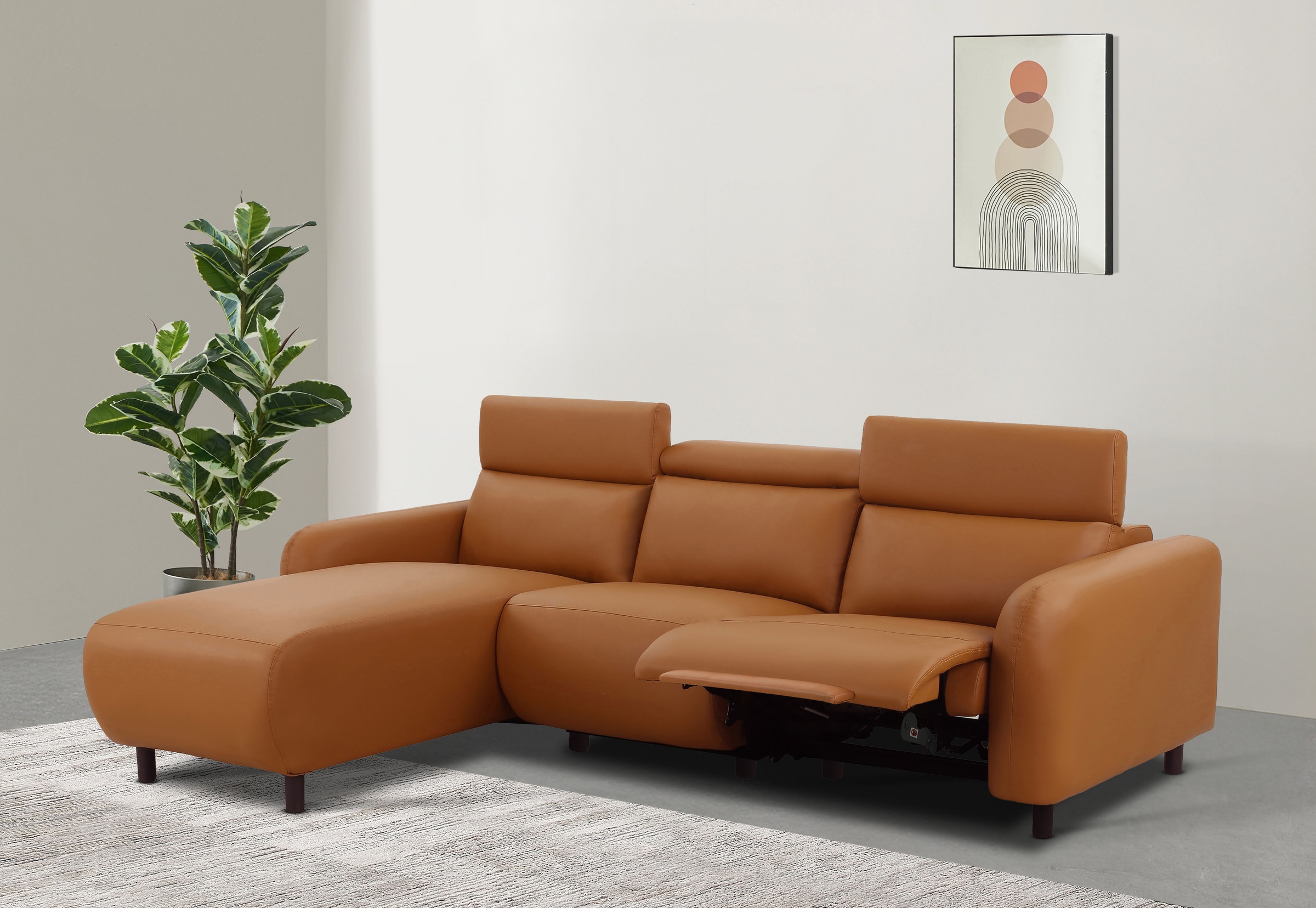 Home affaire Ecksofa »SKAANE Kunstleder, L-Form, 274 cm, manuelle u. elektr günstig online kaufen