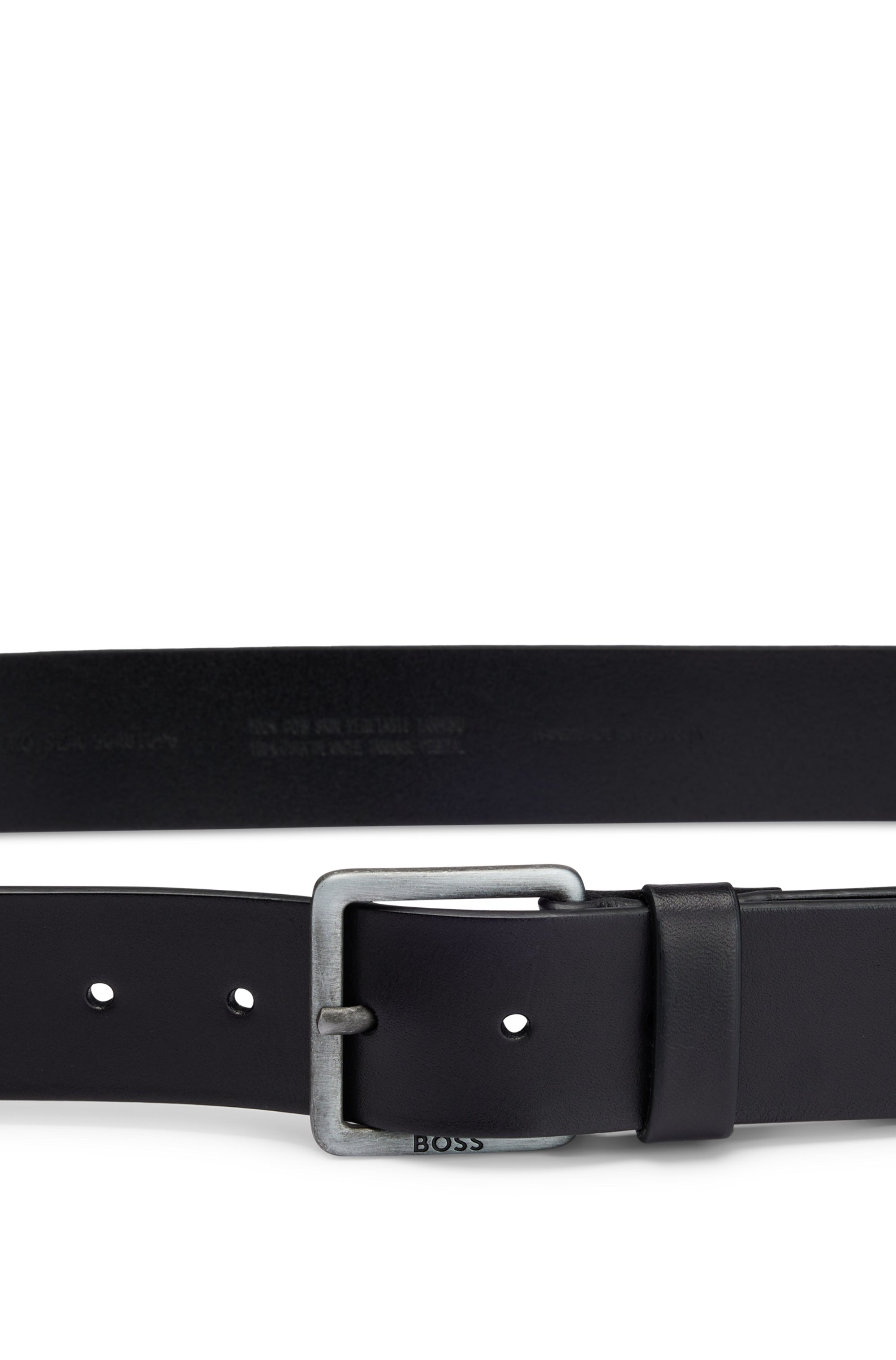 BOSS Ledergürtel »Jeeko_Sz40«, mit BOSS Logo-Schriftzug auf der Schließe