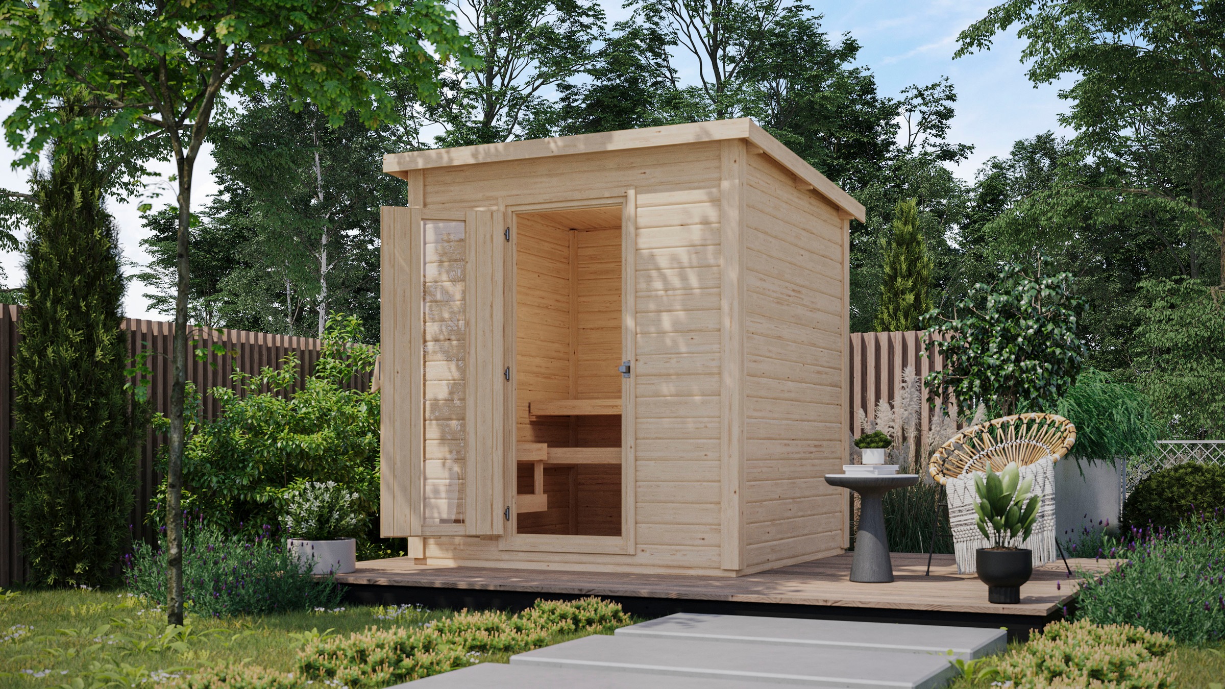 Karibu Saunahaus »Talo 2« Set, Ofen 9 kW, externe Steuerung günstig online kaufen